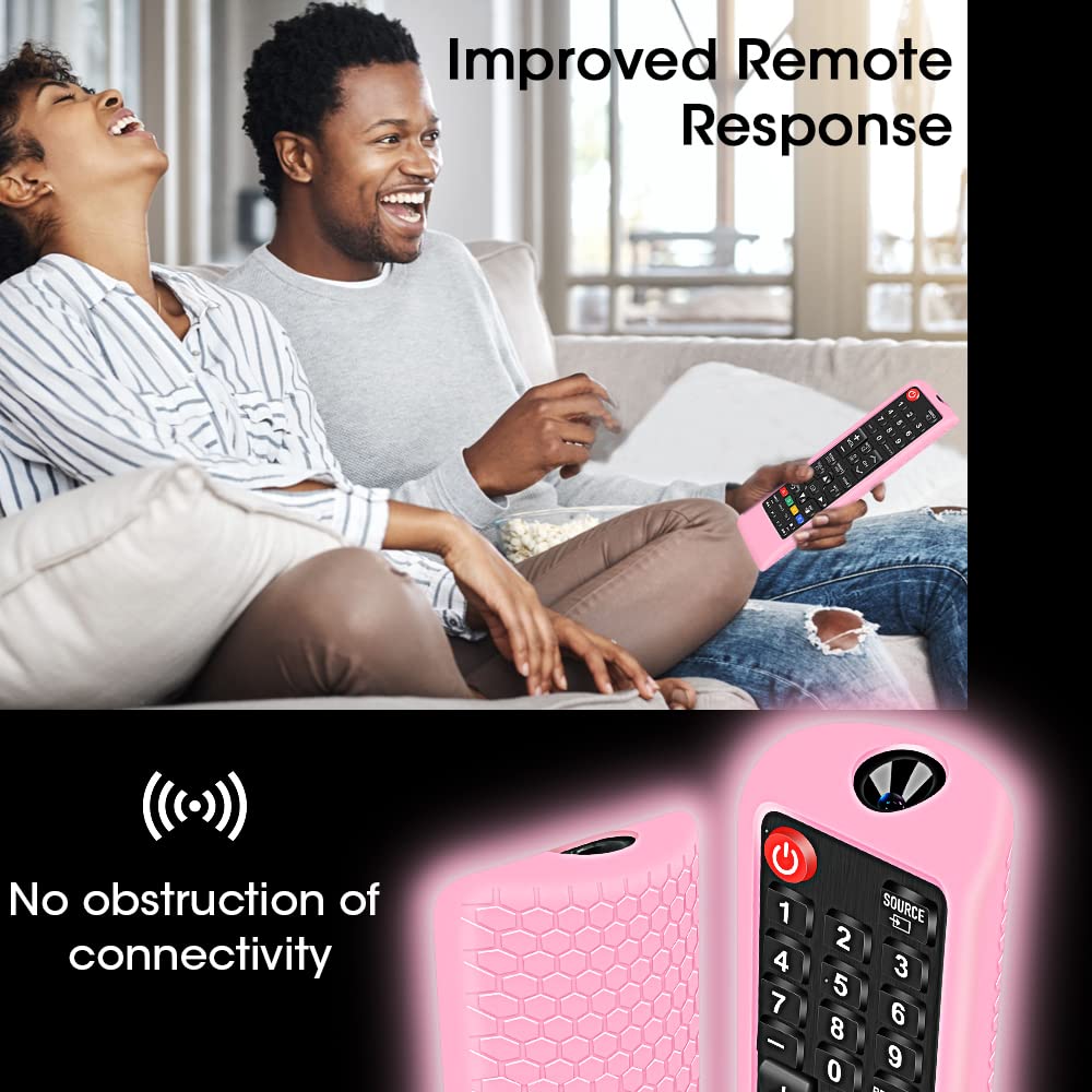 3-Pack Glow in The Dark Silicone Remote Cover for Samsung Smart TV - Compatible with BN59-01301A, BN59-01315A, BN59-01199F Models - Protective Skin Sleeve with Battery Cover Holder - Perfect for Nighttime TV Watching & Home Entertainment