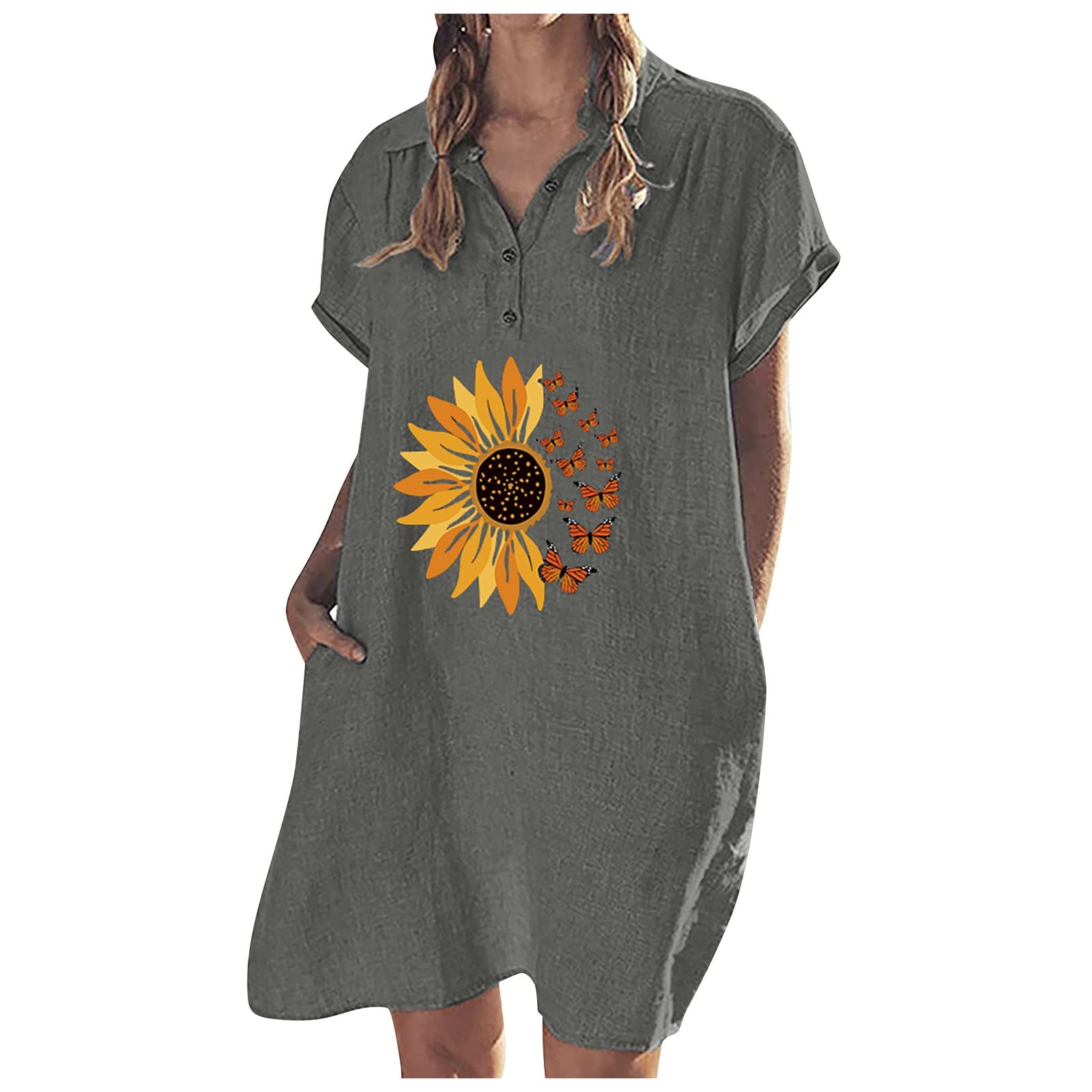 Boho Floral Smocked Dress for Women - Casual Summer Beach Sundress with Puff Sleeves | Perfect for Vacations, Outdoor Parties & Date Nights
