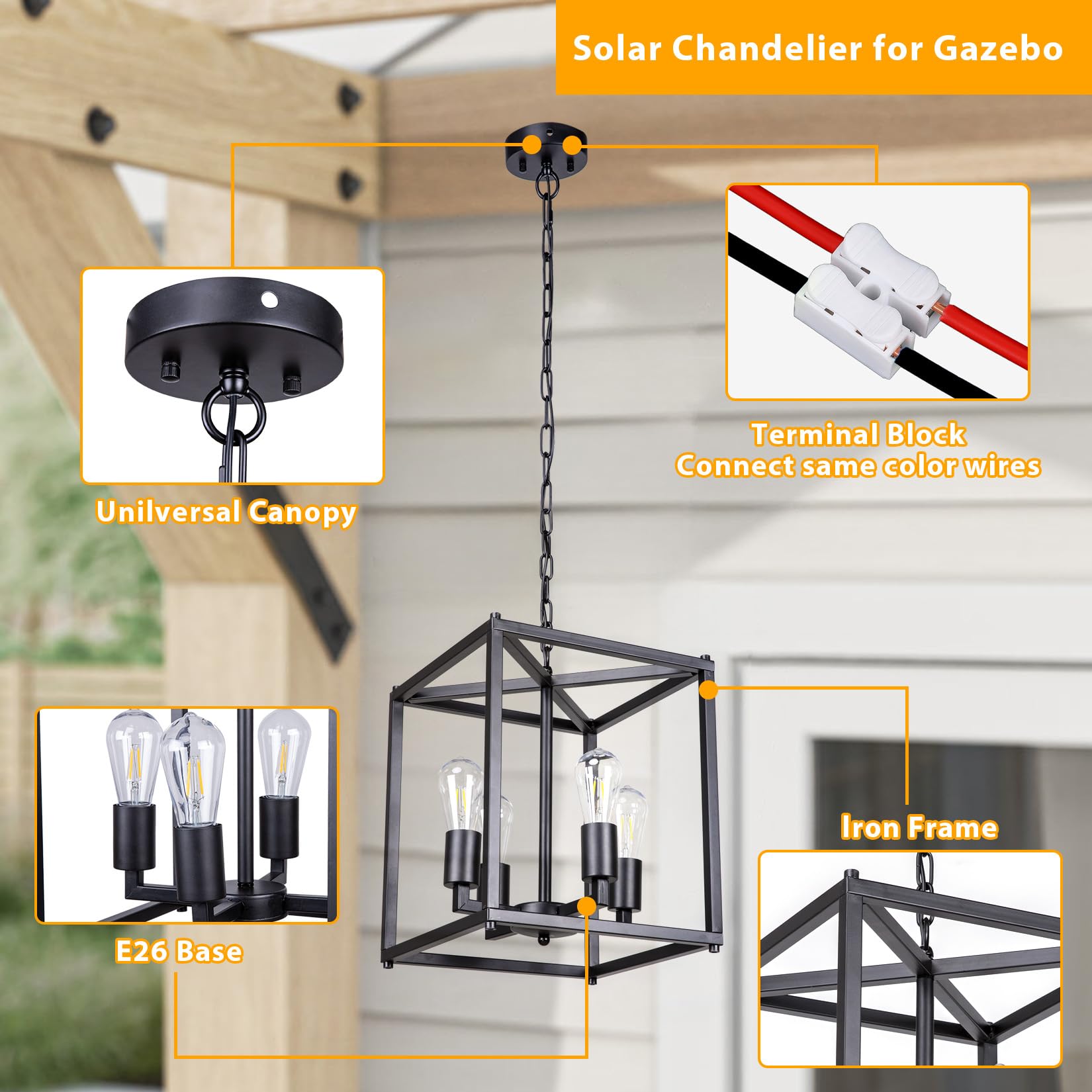 Solar Chandelier Outdoor - 14