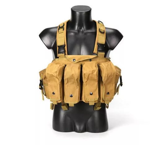 Tactical AK Chest Rig - Adjustable Molle Vest for Airsoft, Hunting & Outdoor Adventures | Durable Military Gear for Men