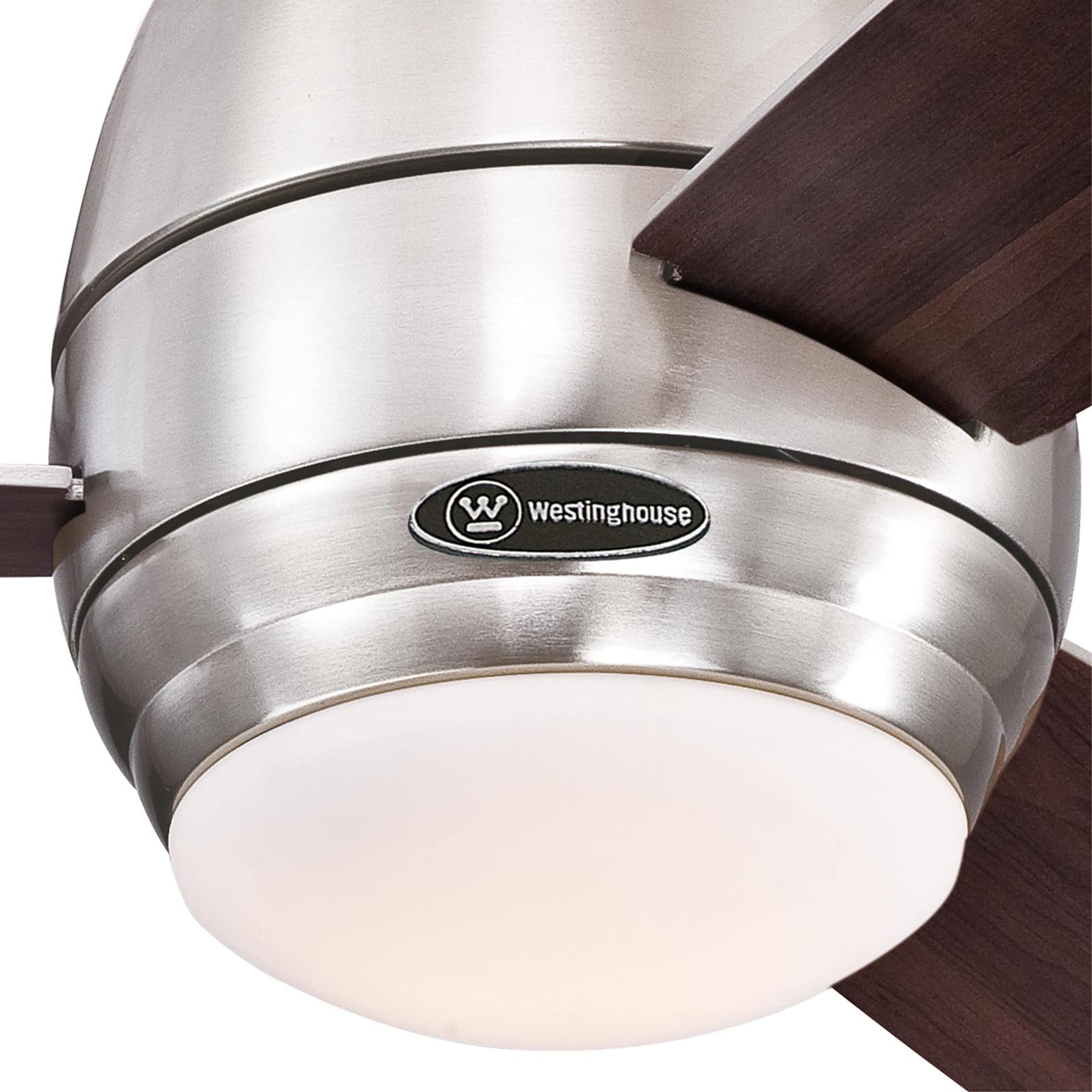 Westinghouse Halley 44-Inch Oil Rubbed Bronze Ceiling Fan with Dimmable LED Light Kit, Frosted Opal Glass & Remote Control - Indoor/Outdoor Use for Living Room, Bedroom, Patio, or Covered Porch