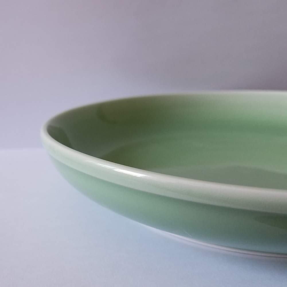 4-Piece Celadon Green Salad Plates Set - 7.5 Inch Microwave & Dishwasher Safe Dinnerware - Perfect for Home Dining, Parties & Restaurant Use