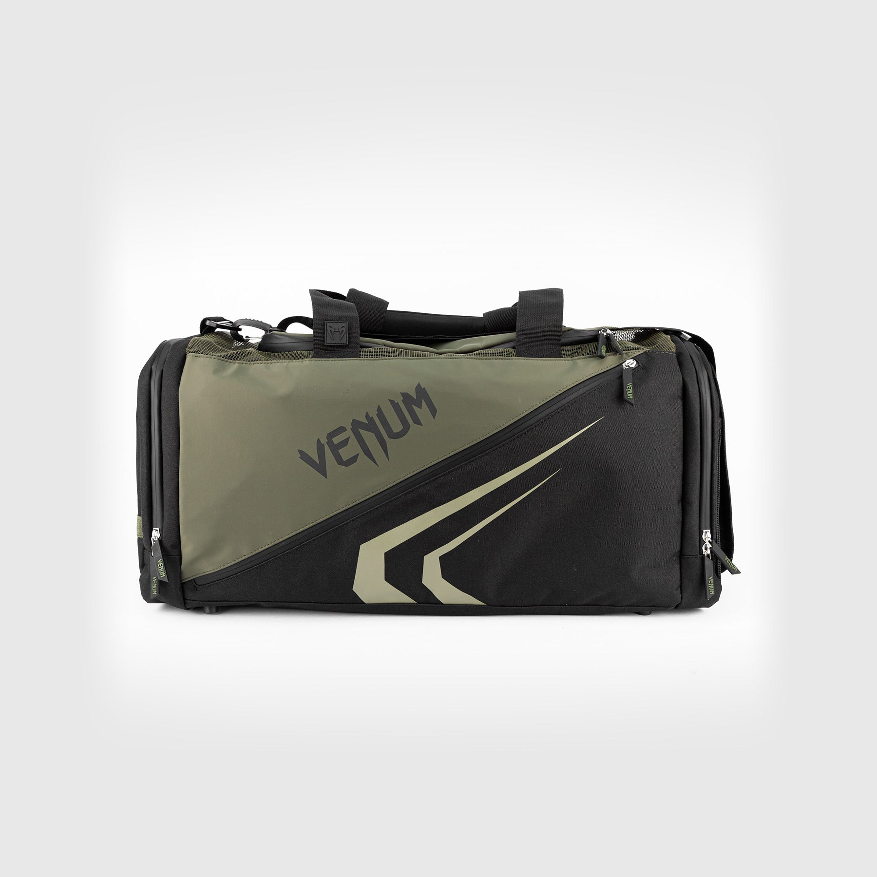Venum Trainer Lite Evo Sports Bag - Durable Gym Duffel Bag for MMA, Boxing & Fitness - Khaki/Black - Perfect for Training, Travel & Workout Gear Storage