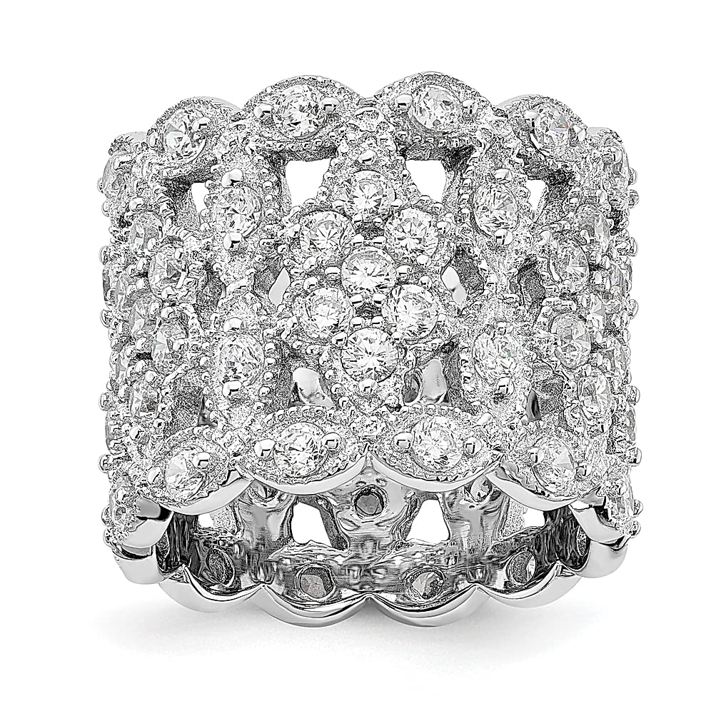 925 Sterling Silver Cubic Zirconia CZ Multi-Stone Ring for Women | Elegant Fine Jewelry Gift for Her | Perfect for Anniversaries, Birthdays & Special Occasions