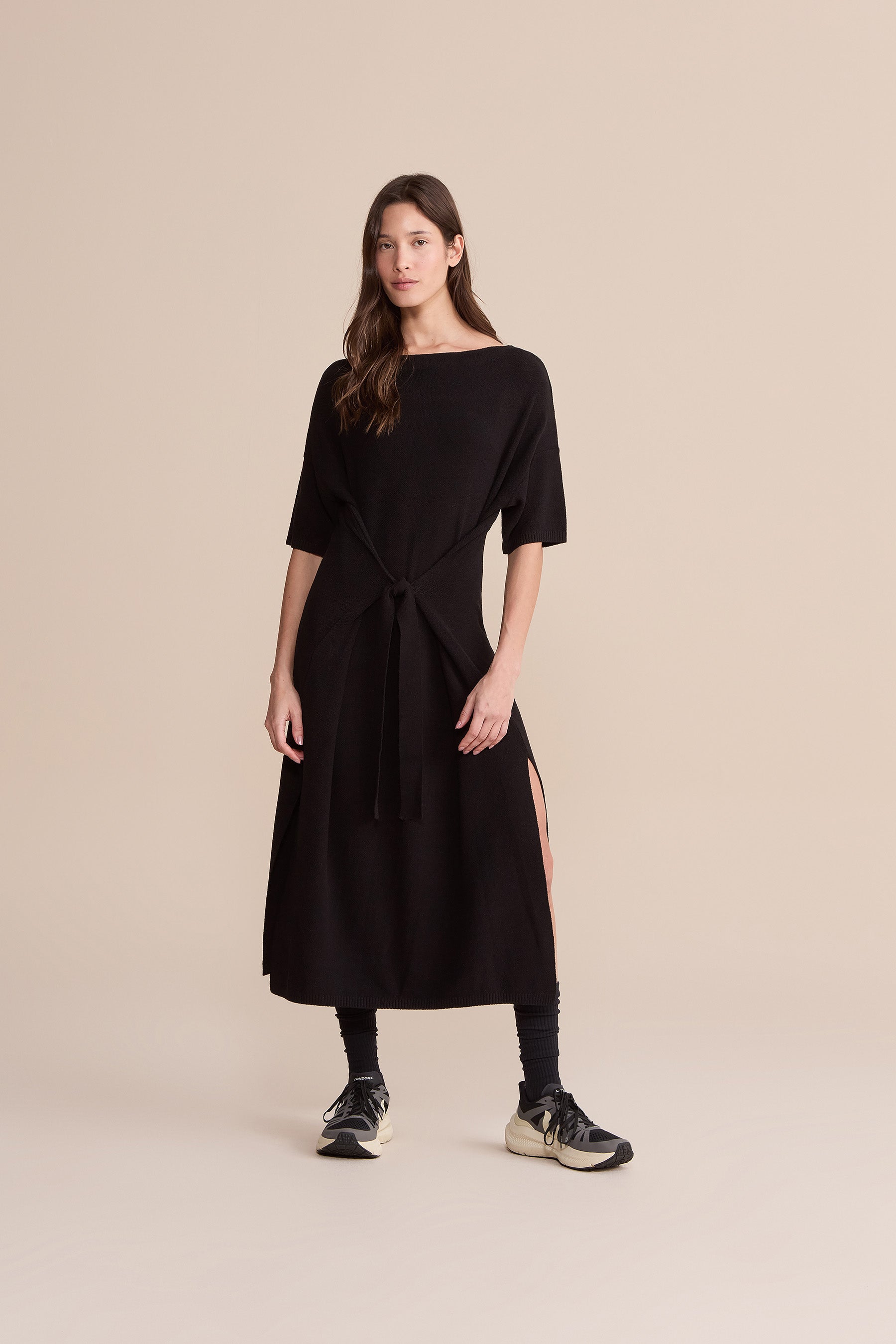 Stylish Midi Mesh Stitch Knit Dress for Women | Flattering Casual & Party Wear | Perfect for Date Nights, Office Outfits & Summer Events