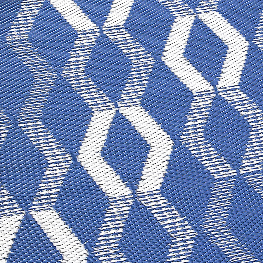 Fusion Rico Outdoor Rug - Waterproof & Durable Blue Patio Carpet for Deck, Poolside, Garden - Perfect for Backyard, Porch & Outdoor Living Spaces
