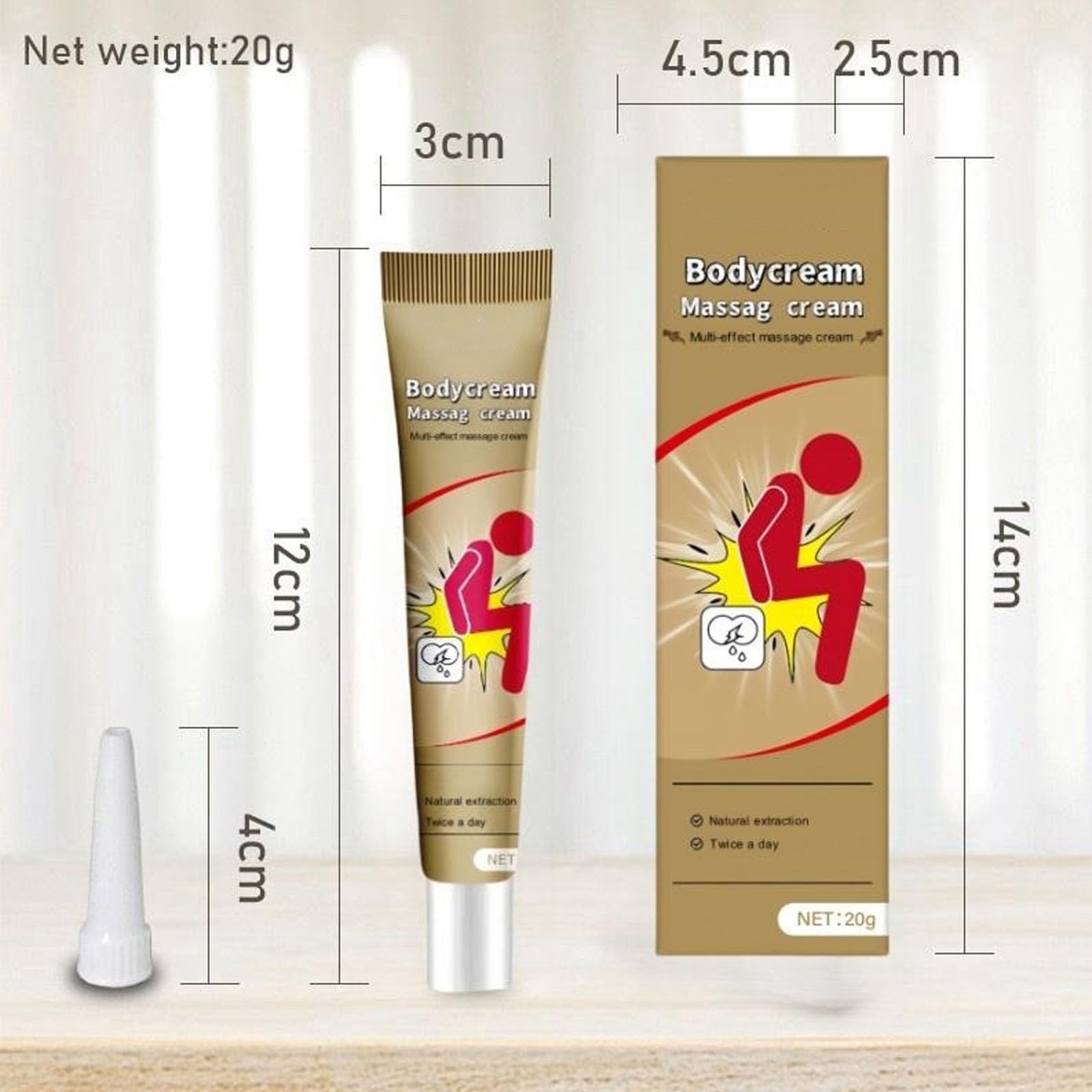 SADOER Body Massage Cream for Men & Women - Moisturizing & Relaxing Body Care Lotion - Sadoer Brand Therapeutic Ointment - Perfect for Post-Workout Recovery & Stress Relief