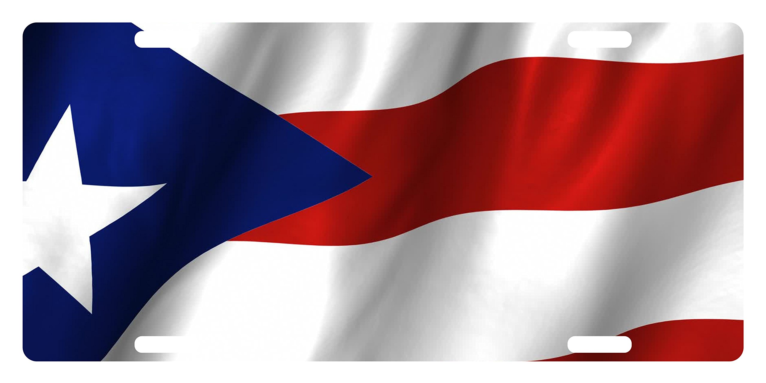 Custom Puerto Rico Flag License Plate - Boricua Emblem Version 3 | Unique Car Accessory for Pride & Style