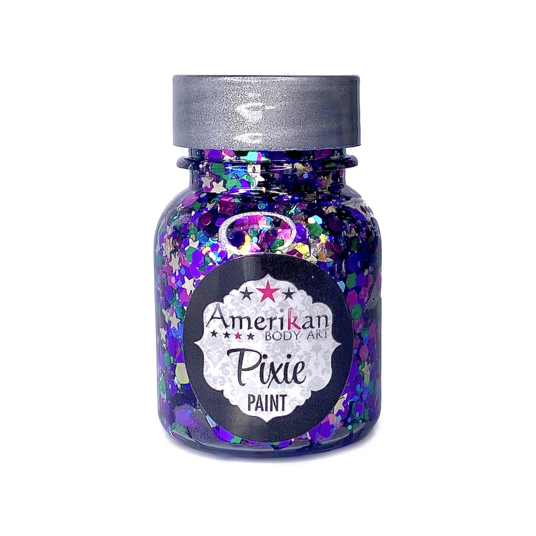 Mardi Gras Pixie Paint 1 Oz - Vibrant Glitter Body Paint for Face & Body - Perfect for Festivals, Parties & Costume Makeup
