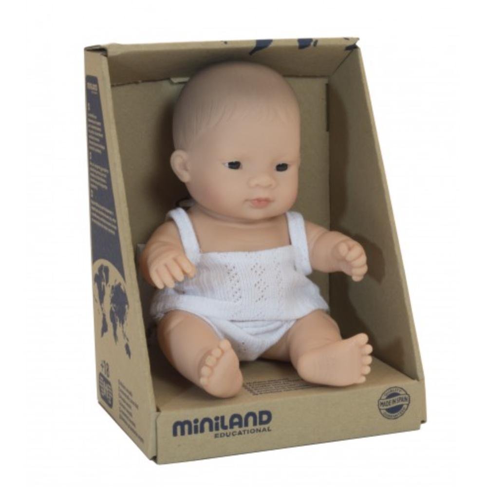 Miniland Anatomically Correct Asian Boy Doll - Educational Toy for Kids, Cultural Diversity Learning, Pretend Play & Social Development - Perfect for Home, Classroom & Therapy Use