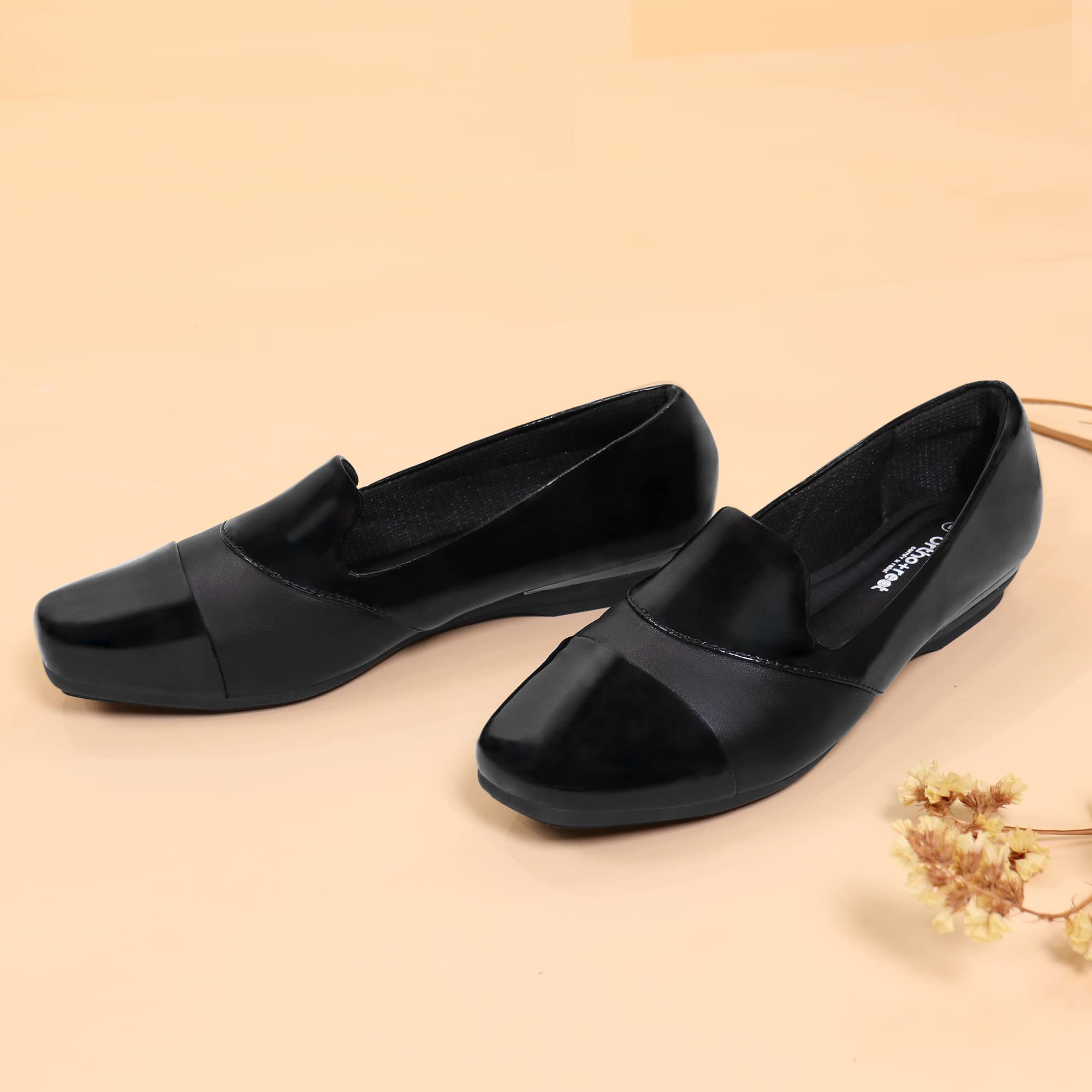 **Orthopedic Dress Shoes for Women - Comfortable Slip-On Loafers with Arch Support & Bunion Relief - Perfect for Work, Travel & Everyday Wear**