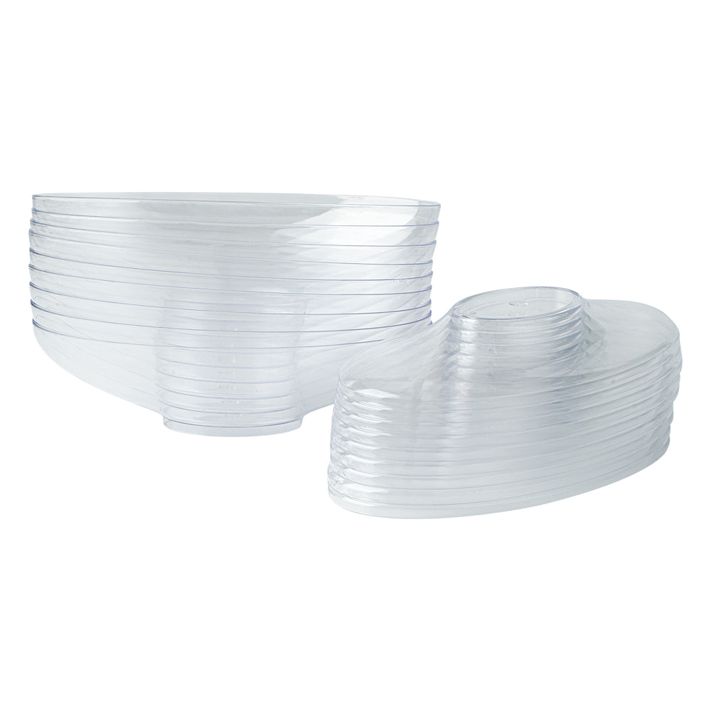 6 oz Clear Plastic Deli Containers with Lids - 100 Pack, Stackable Food Storage Containers (5.5