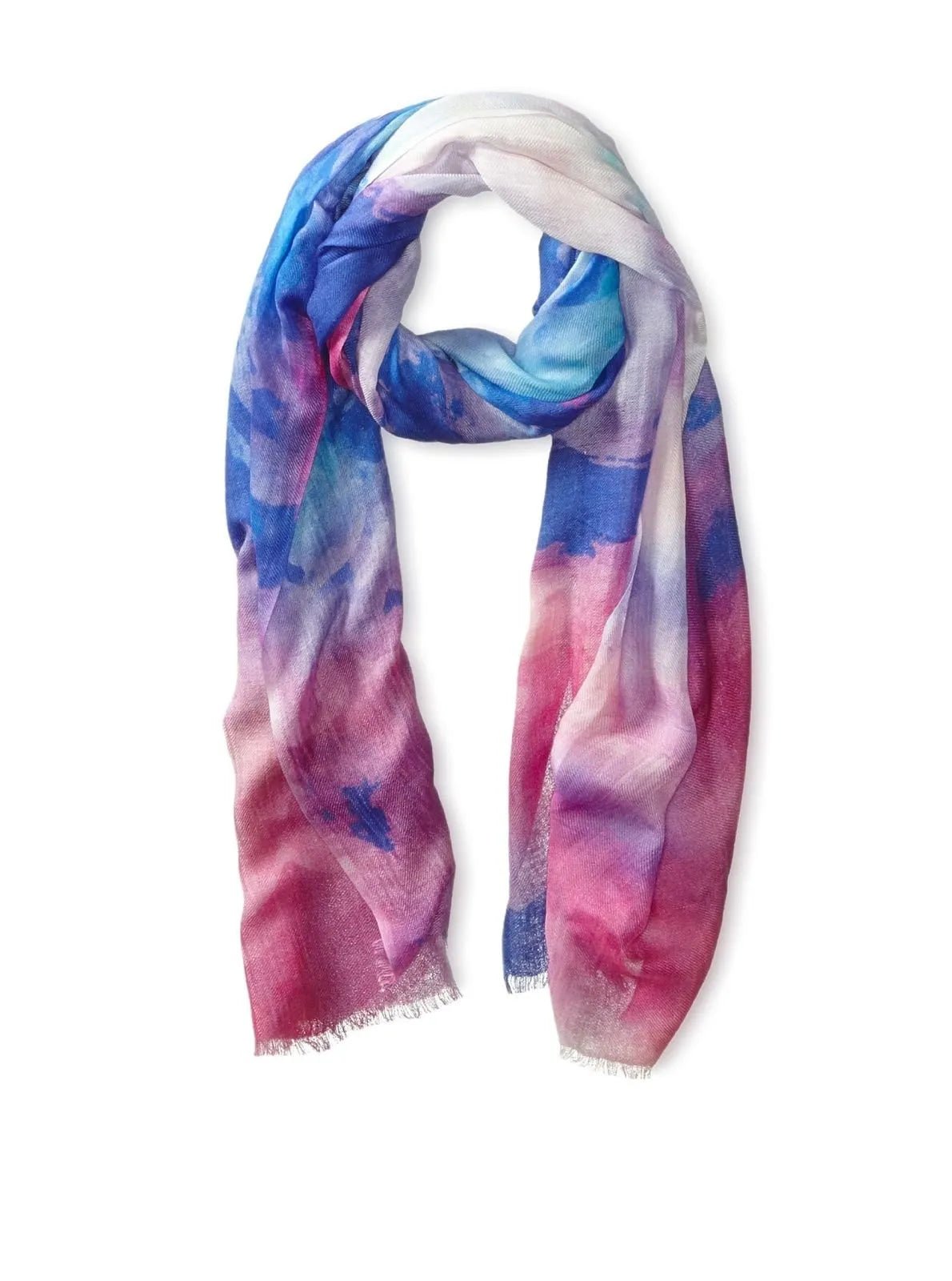 Elegant Ombre Print Watercolor Oblong Scarf - Lightweight & Stylish Fashion Accessory for Women - Perfect for Casual Outfits, Office Wear & Special Occasions