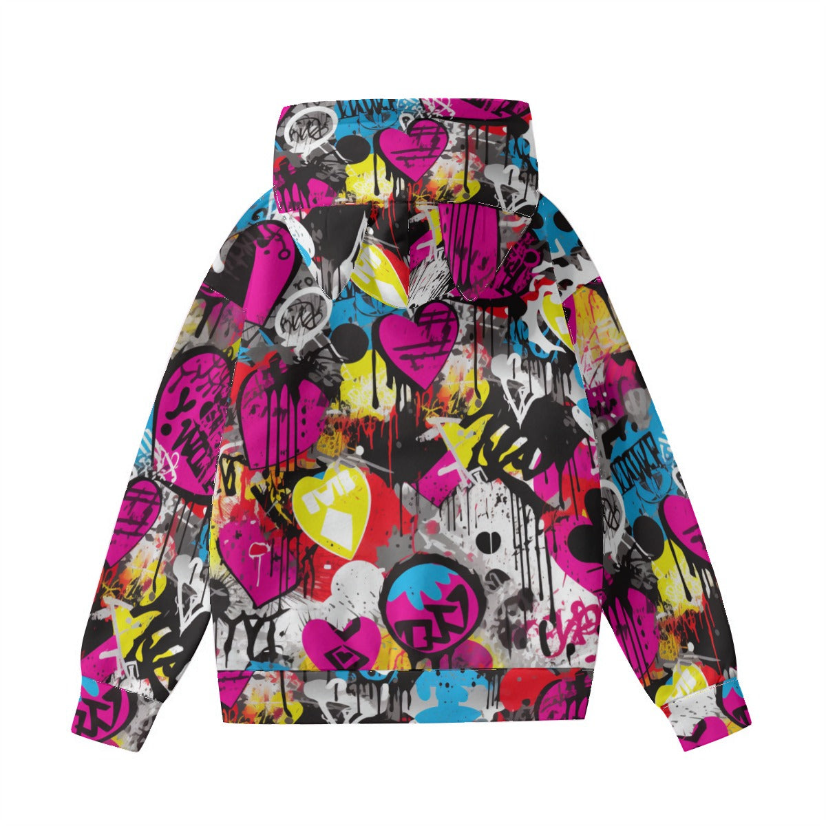 Punk Love Hoodie With Cat Ears - Edgy Gothic Streetwear for Women | Perfect for Concerts, Cosplay & Alternative Fashion
