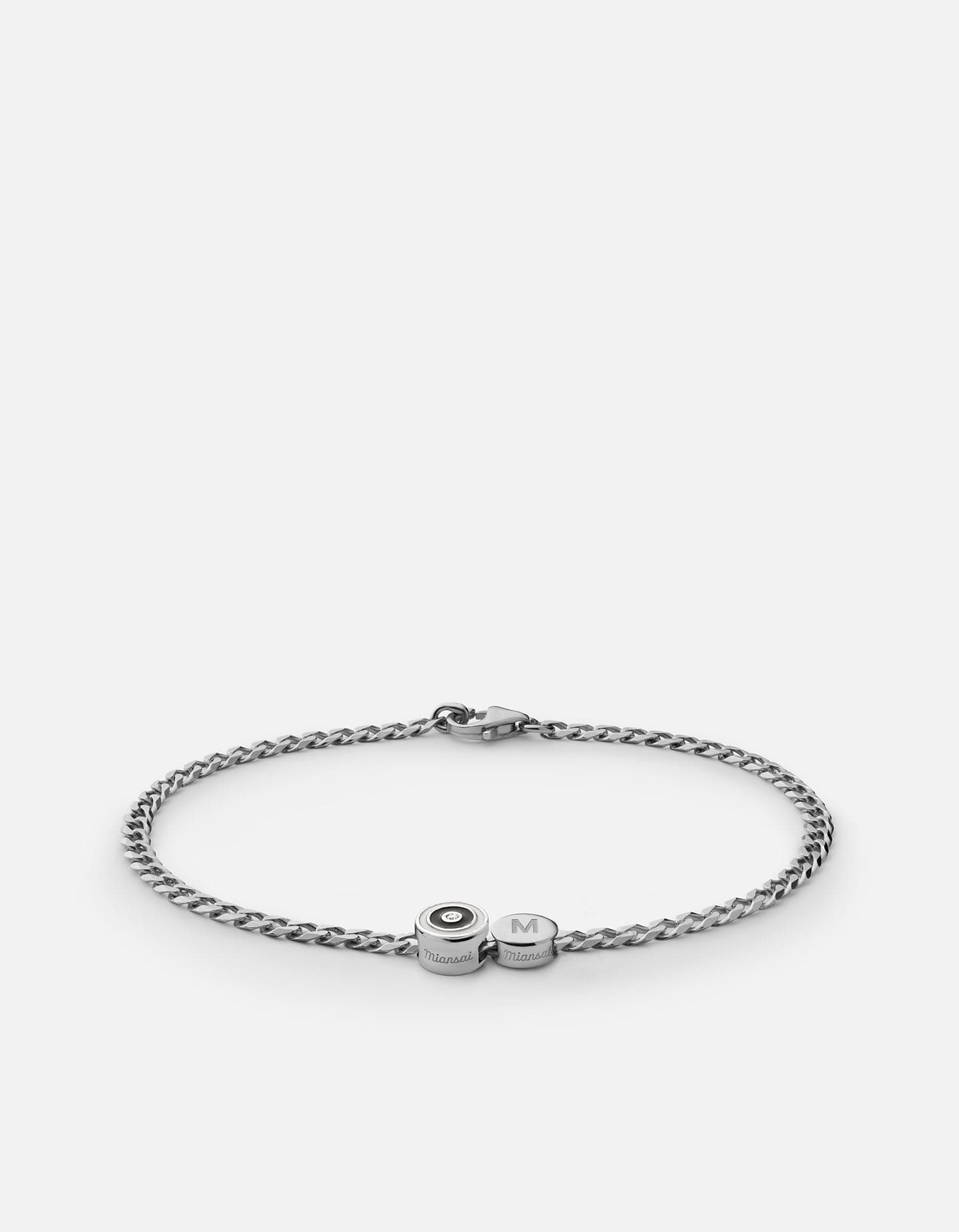 Opus Sapphire Sterling Silver & Black Chain Bracelet for Women - Elegant Jewelry Gift for Birthday, Anniversary & Special Occasions