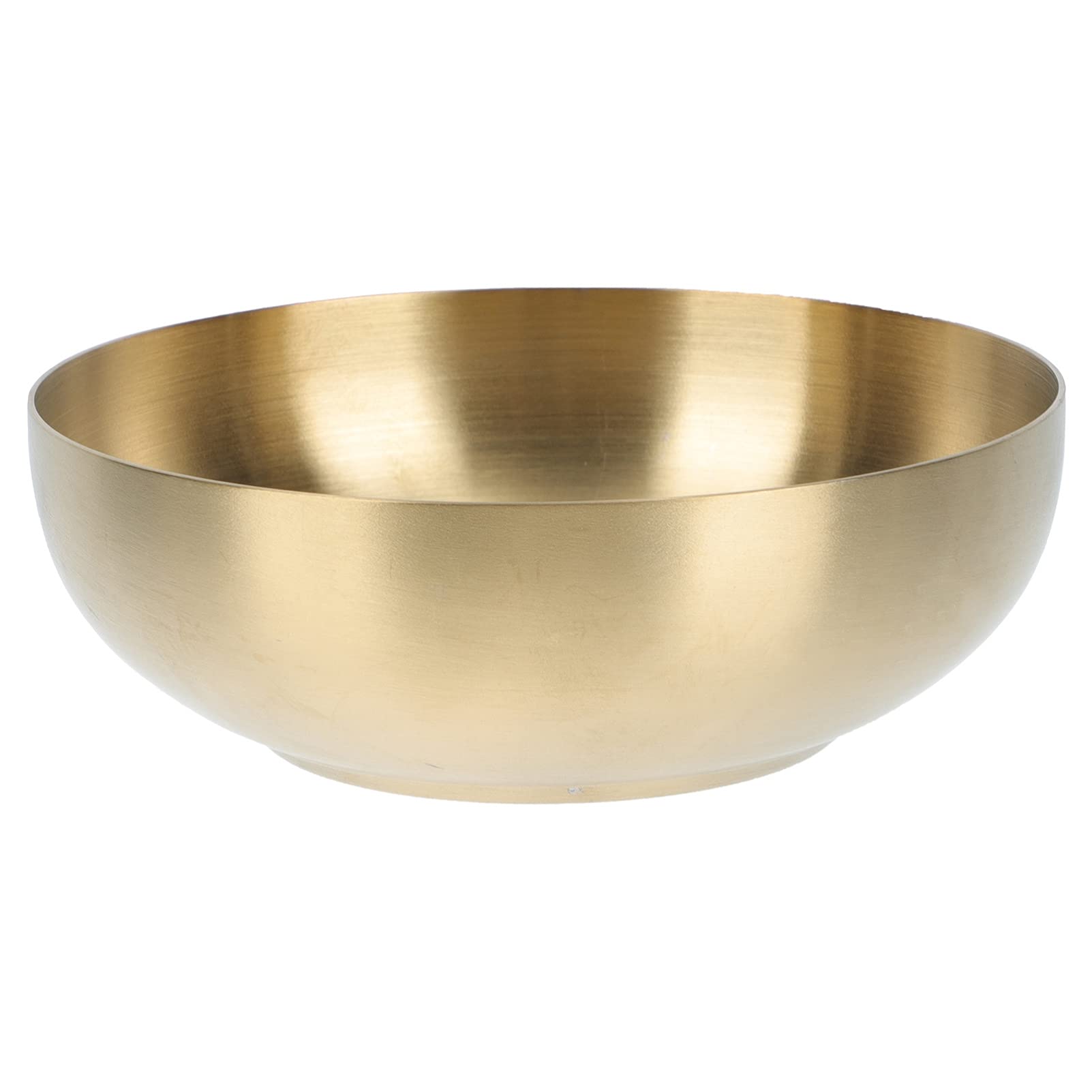 Premium Stainless Steel Double-Walled Rice & Cereal Bowls - 12cm Gold Heat-Insulated Serving Bowls for Ice Cream, Soup & Mixing - Durable Kitchenware for Restaurants, Picnics & Home Dining