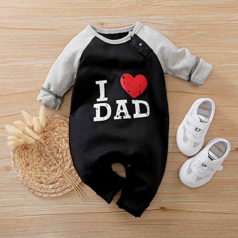 I Love Dad Onesie - Soft & Comfortable Baby Bodysuit for Newborns & Infants - Perfect for Father's Day, Family Photos & Everyday Wear