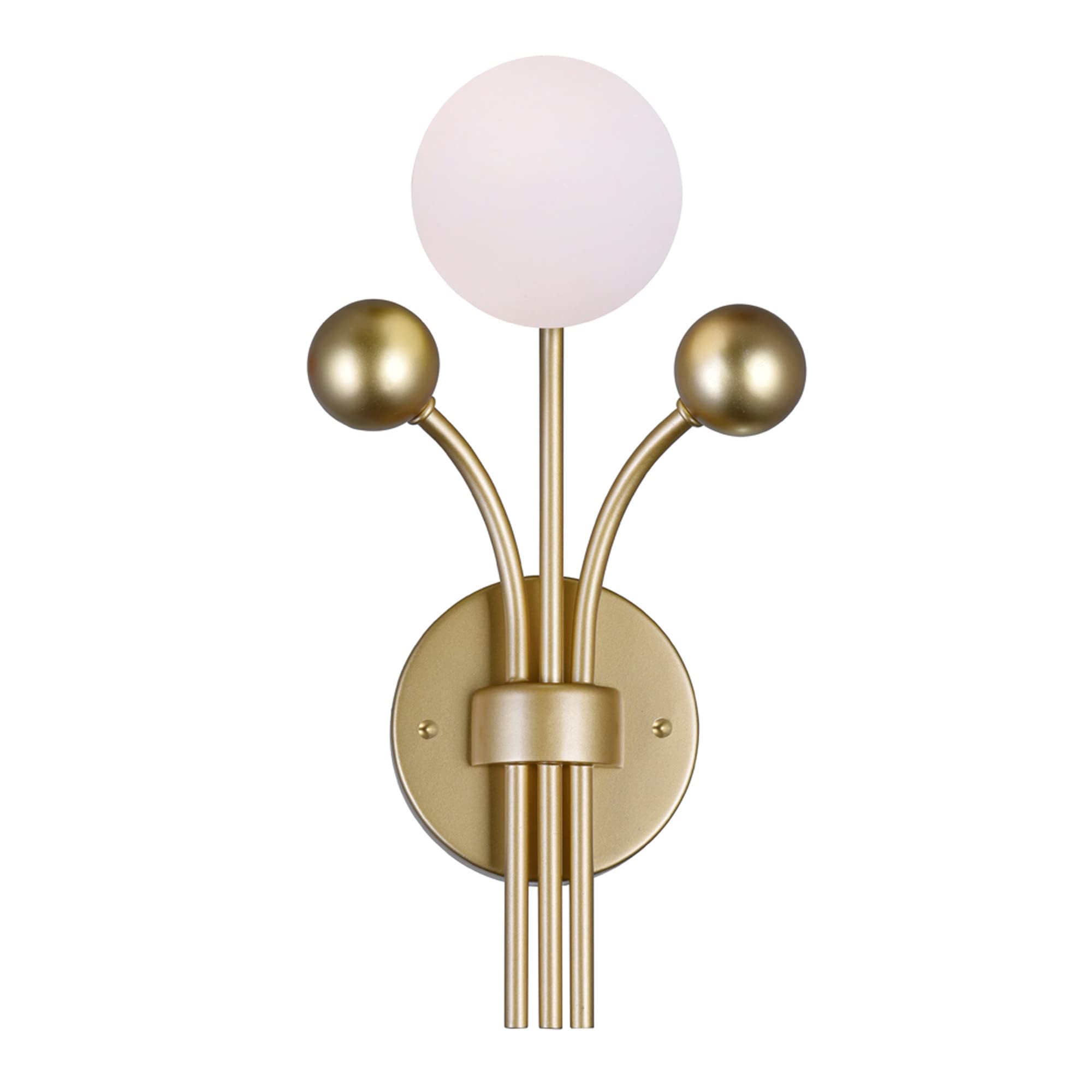 CWI Lighting Element 1 Light Wall Sconce with Sun Gold Finish - Modern Indoor/Outdoor Wall Light for Bedroom, Hallway, Porch & Patio Decor