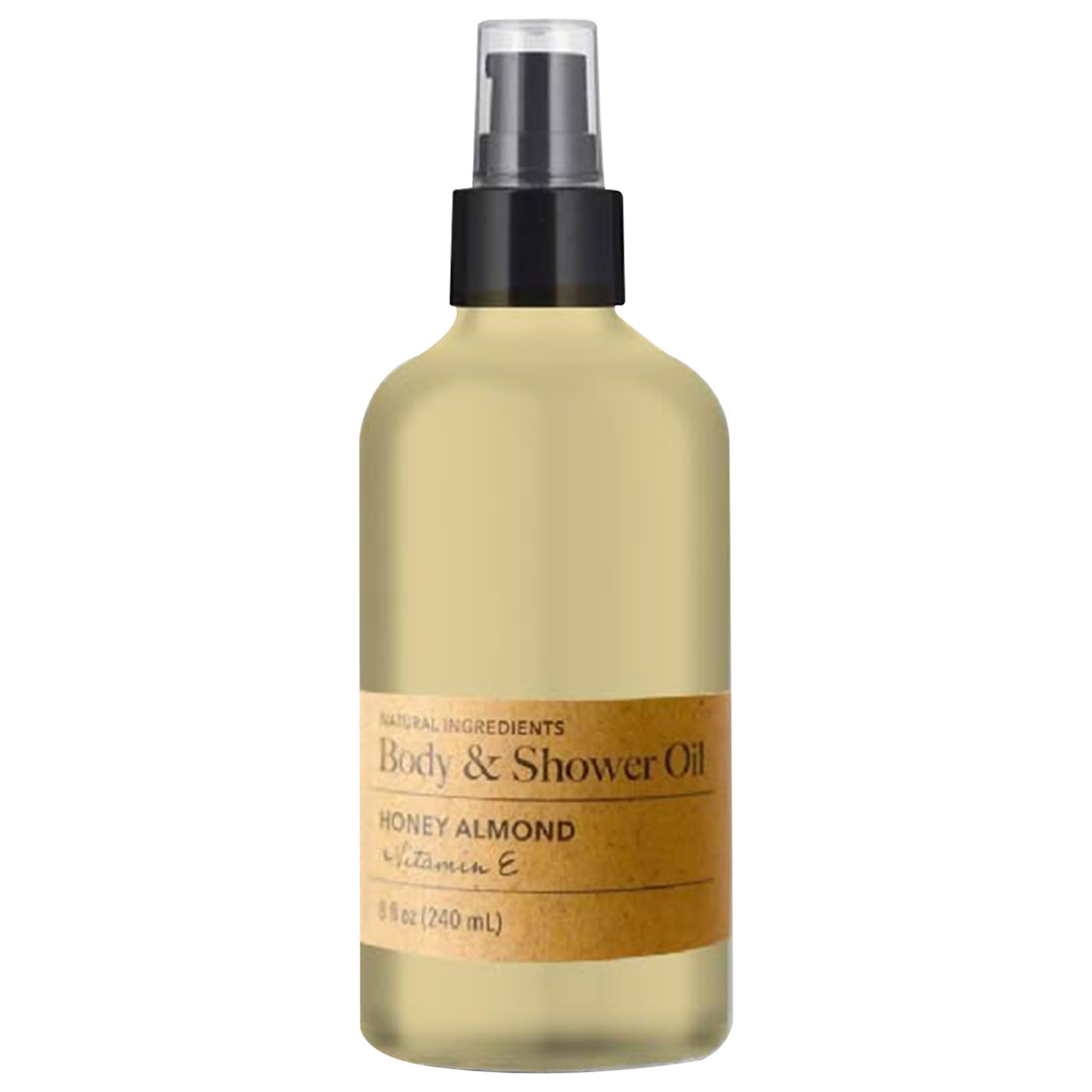 Olivia Care Nourishing Honey Almond Body Oil with Vitamin E - 8 Fl Oz - Hydrating Moisturizer for Dry Skin - In-Shower & Post-Shower Use - Perfect for Massage, Stretch Marks & All Skin Types