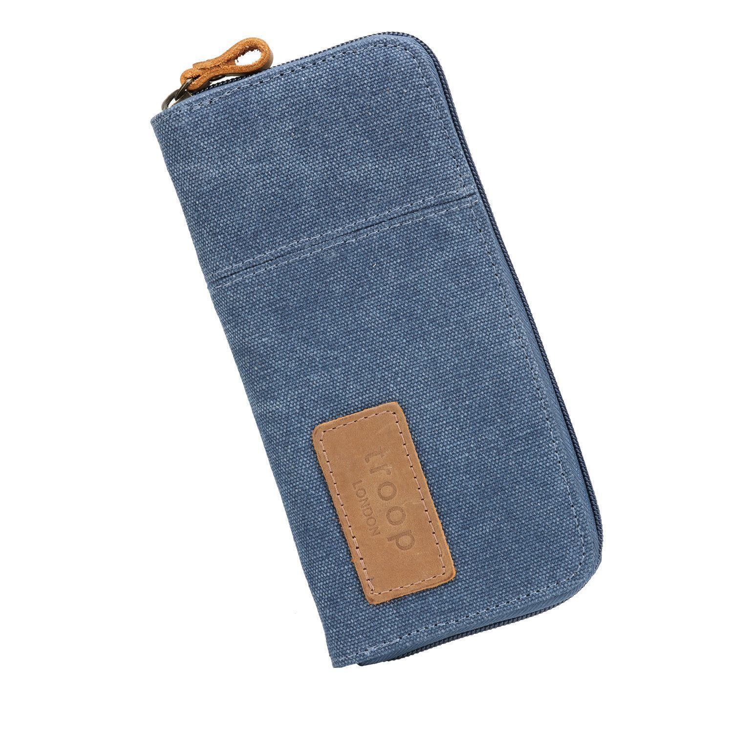 TRP0501 Troop London Canvas Zip Around Wallet for Men & Women - Stylish & Durable Travel Money Organizer for Everyday Use