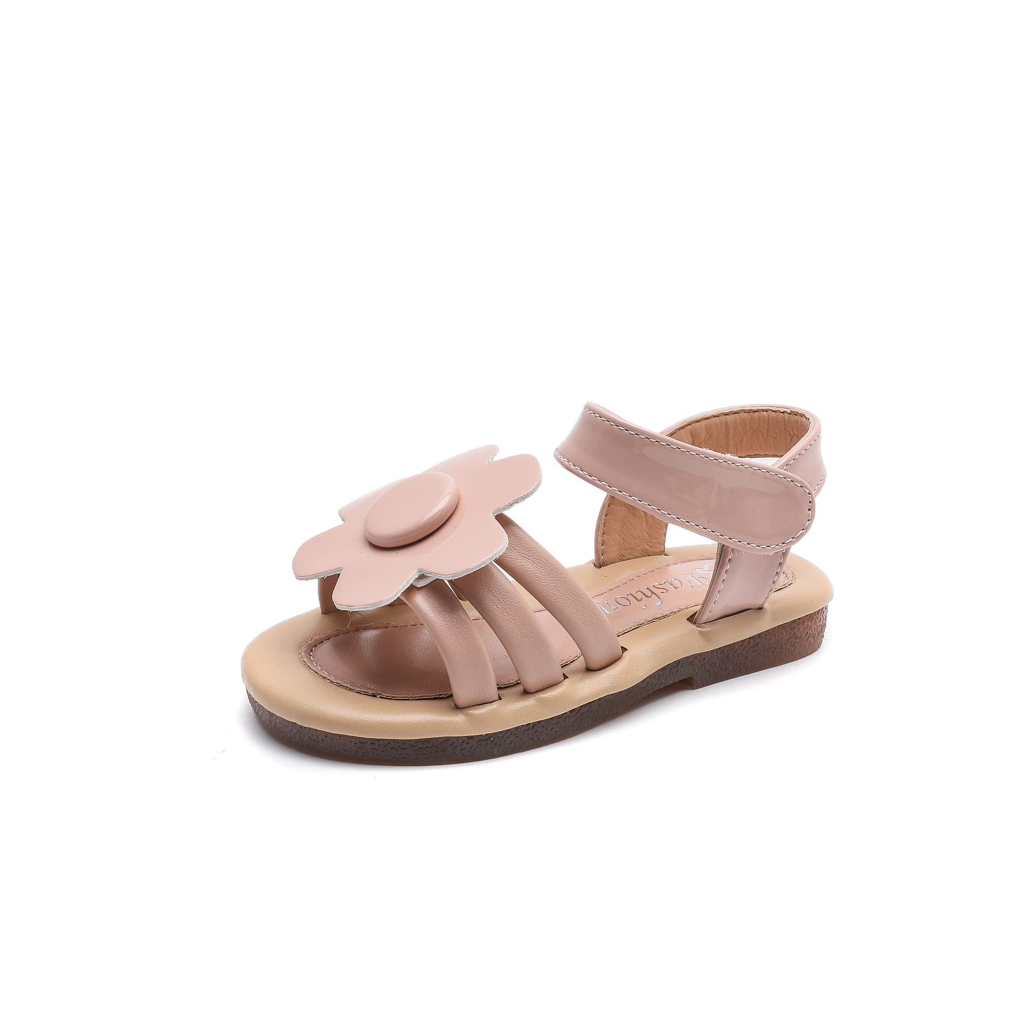 Komfyea Girls Floral Sandals - Toddler Summer Shoes for Beach & Play