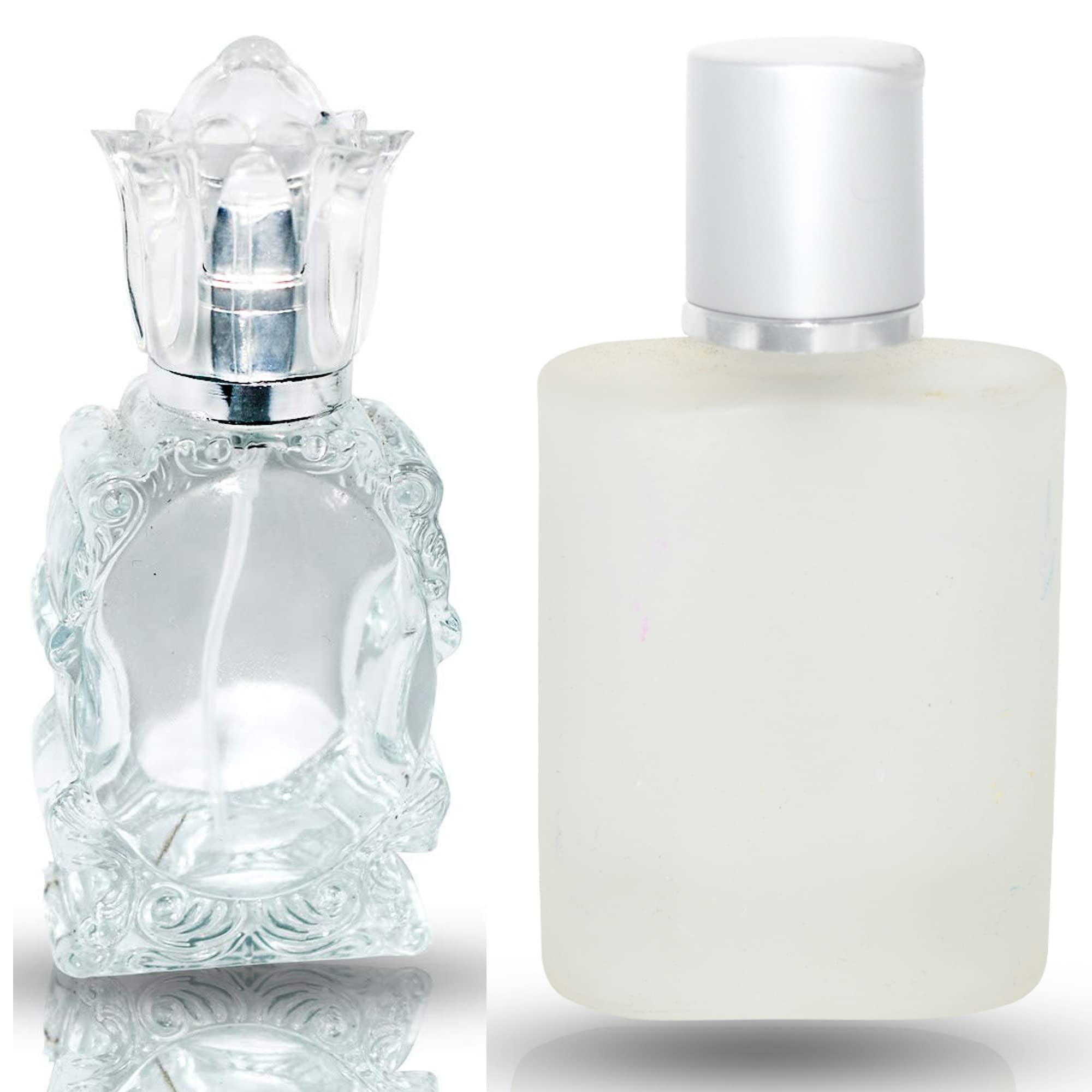 30ml Empty Refillable Glass Bottle with Spray Pump & Cap - 2 Pack for DIY Perfume, Essential Oils, Blends & Rose Water | Perfect for Travel, Home Fragrance & Beauty Products