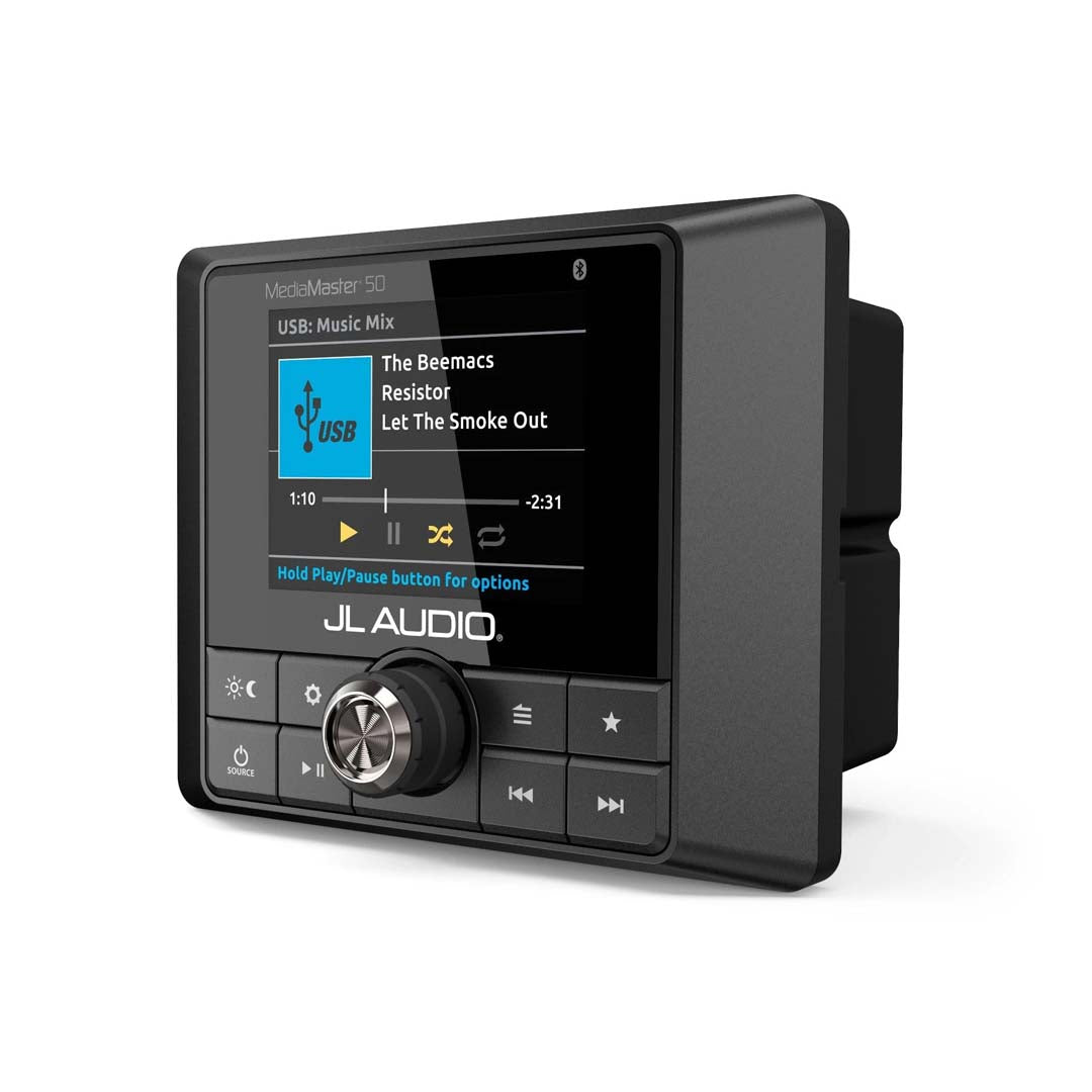 JL Audio MM50 MediaMaster Waterproof Marine Stereo with Full Color LCD Display - Perfect for Boats, Yachts, and Outdoor Marine Entertainment Systems