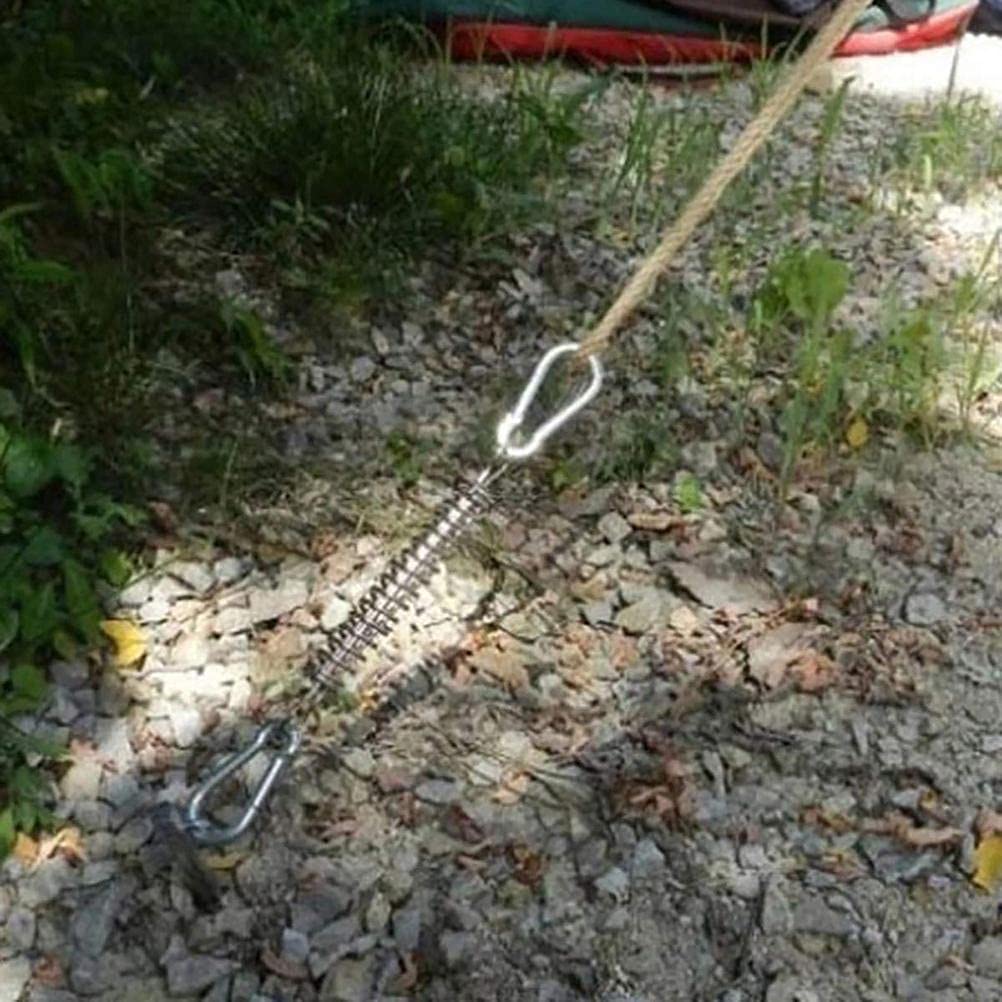 Heavy Duty Stainless Steel Tent Spring Buckle - 4Pcs Damping Spring Sunshade Awning Rope Tensioner for Outdoor Camping, Beach Tents & Dog Training | Durable Tent Accessories for Secure Shelter Setup
