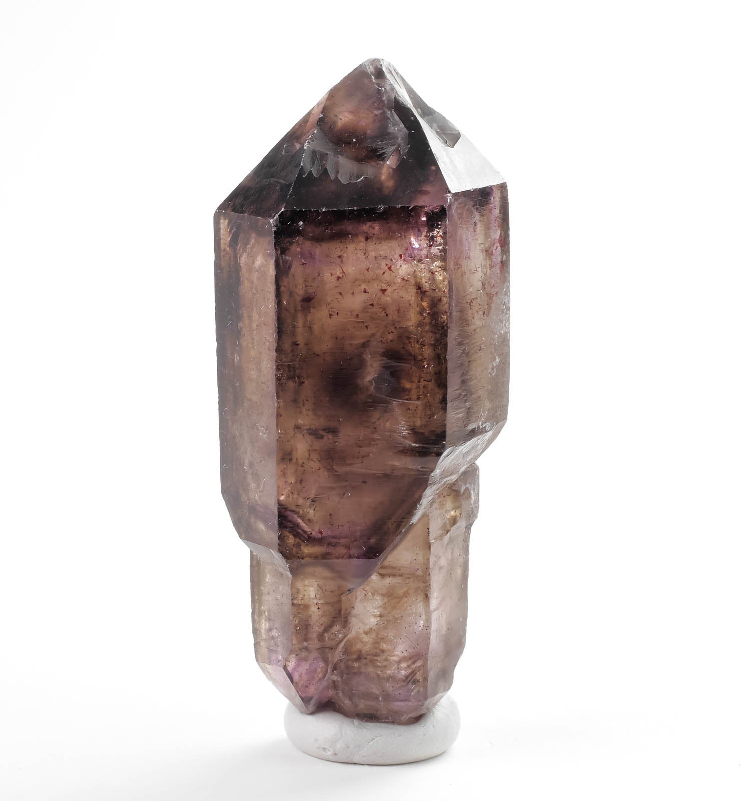 Natural Amethyst with Red Hematite Needles - Raw Crystal Birthstone, Unique Gift for Her, Boho Home Decor | Perfect for Meditation, Healing & Spiritual Practices