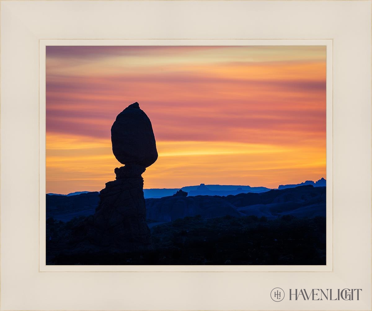 Balancing Rock at Sunset - Stunning Landscape Photo Print of Arches National Park Utah | Perfect for Home Decor, Office Wall Art & Nature Lovers Gifts