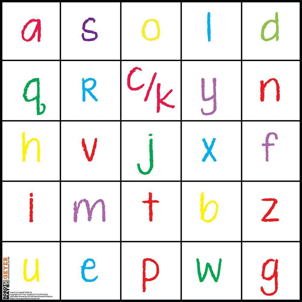 Geyer Code And Go 5 inch Alphabet Letters - Durable Plastic Letter Set for Kids Learning, Classroom Decor & DIY Crafts