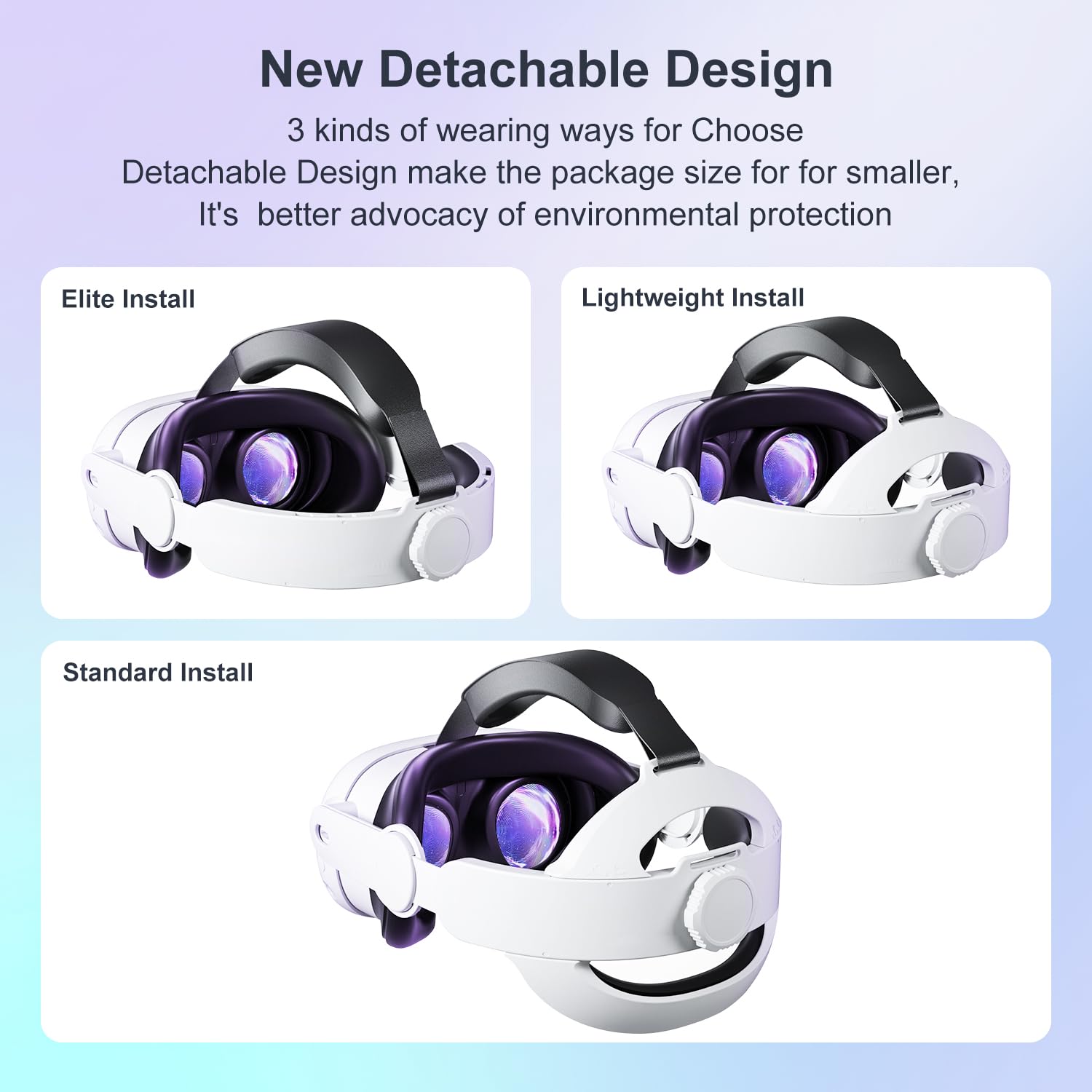 Meta Oculus Quest 3S/Quest 3 Elite Strap Replacement - Adjustable Pressure-Free Headband with Soft Cushion for Enhanced VR Comfort | Perfect for Long Gaming Sessions, VR Movies & Immersive Experiences