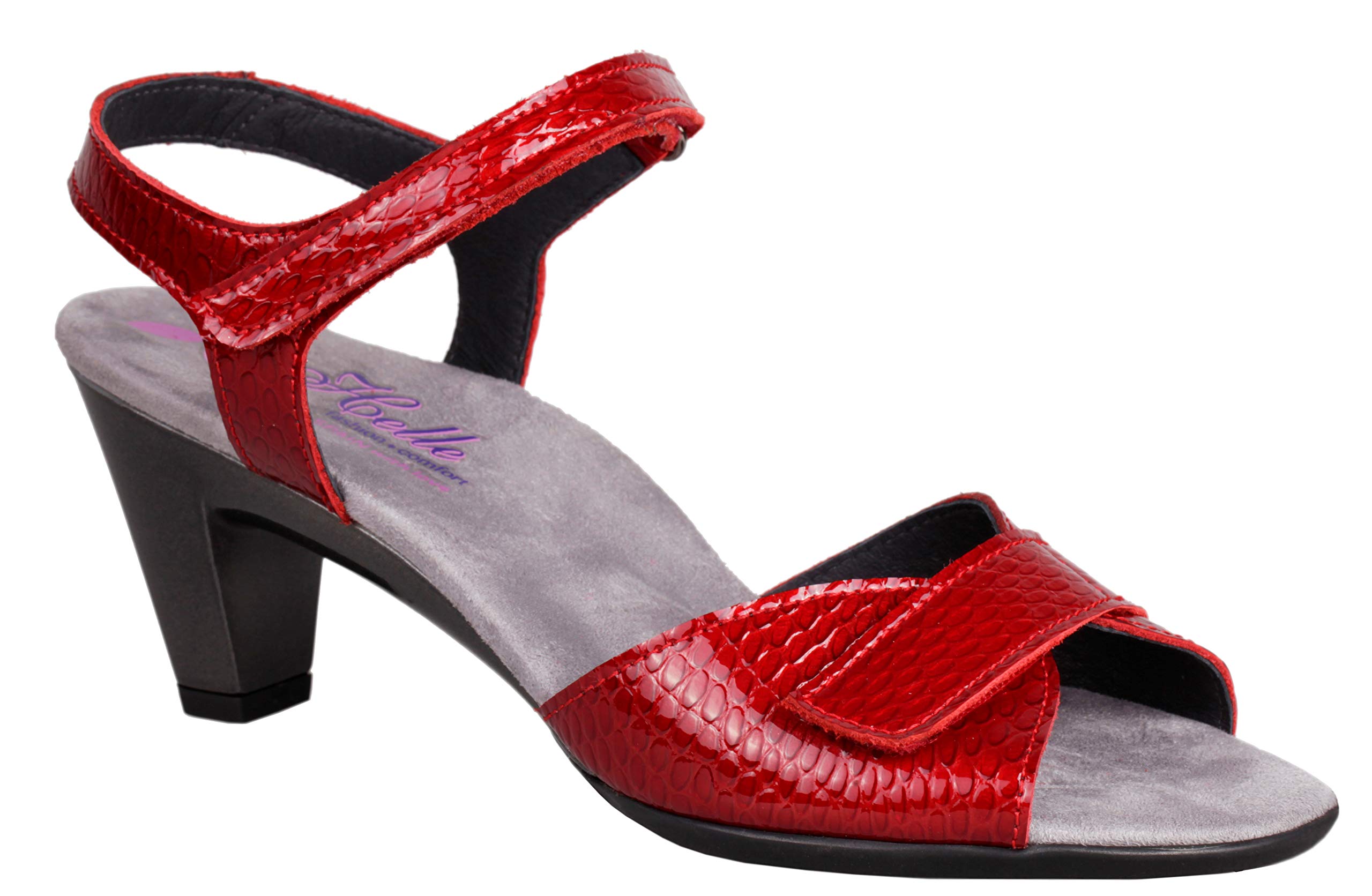HELLE FASHION Women's EUDORA Red Quarter Strap Comfort Sandals | Breathable Summer Beach Shoes for Walking, Travel & Casual Outfits