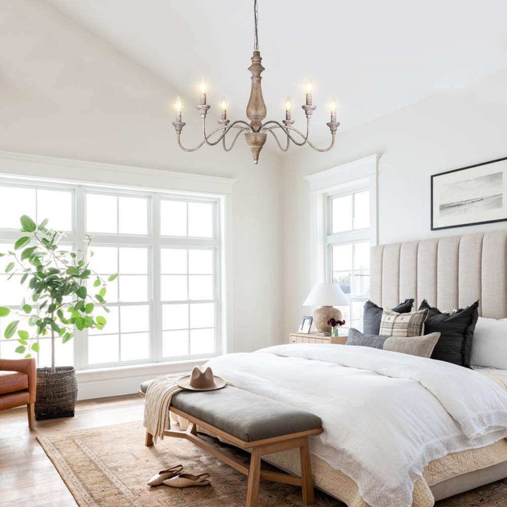 6-Light French Country Chandelier - 29.5