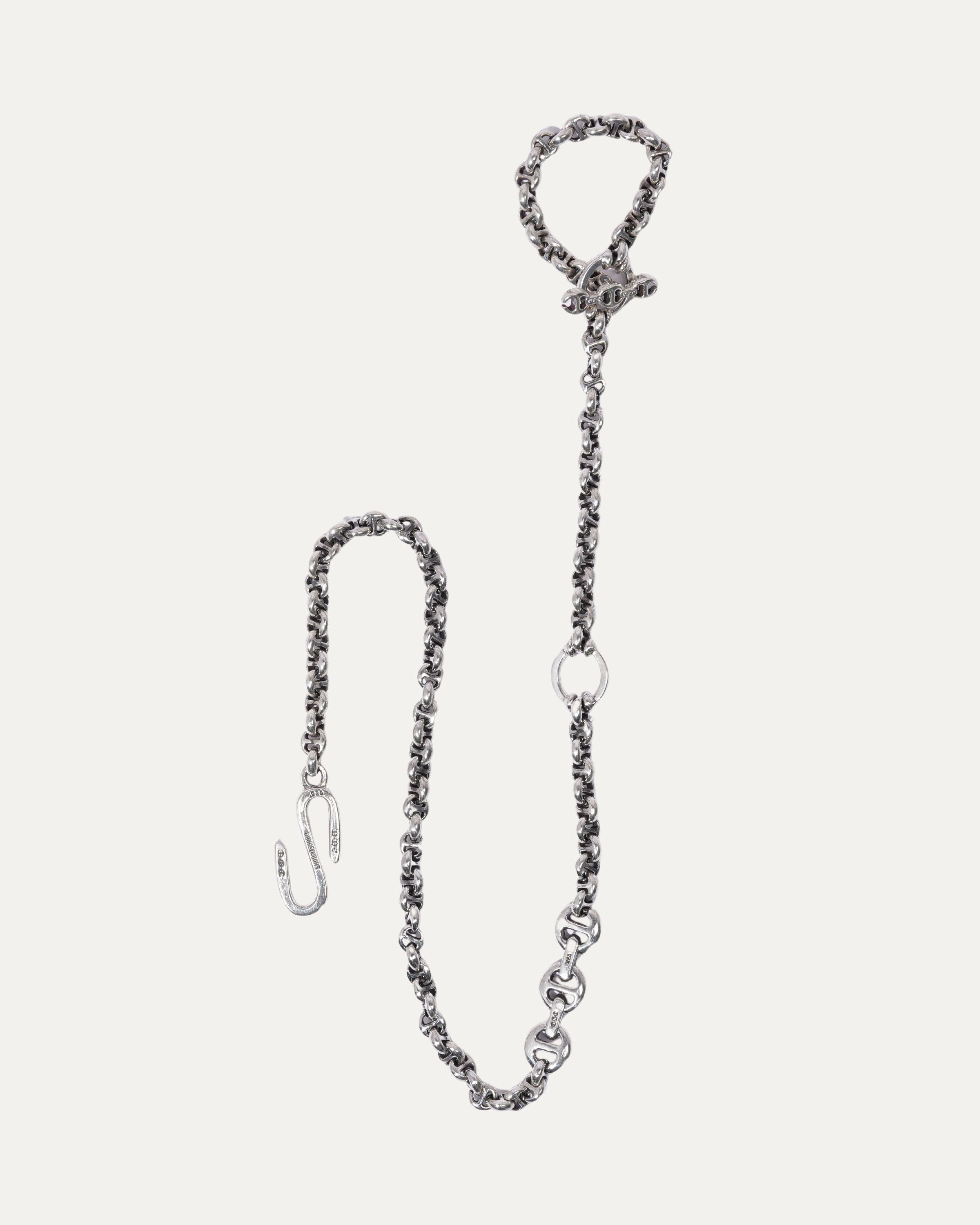 5MM Open Link Wallet Chain with Diamond Toggle - Stylish Silver Hip Hop Accessory for Men & Women | Perfect for Jeans, Belts, and Biker Fashion