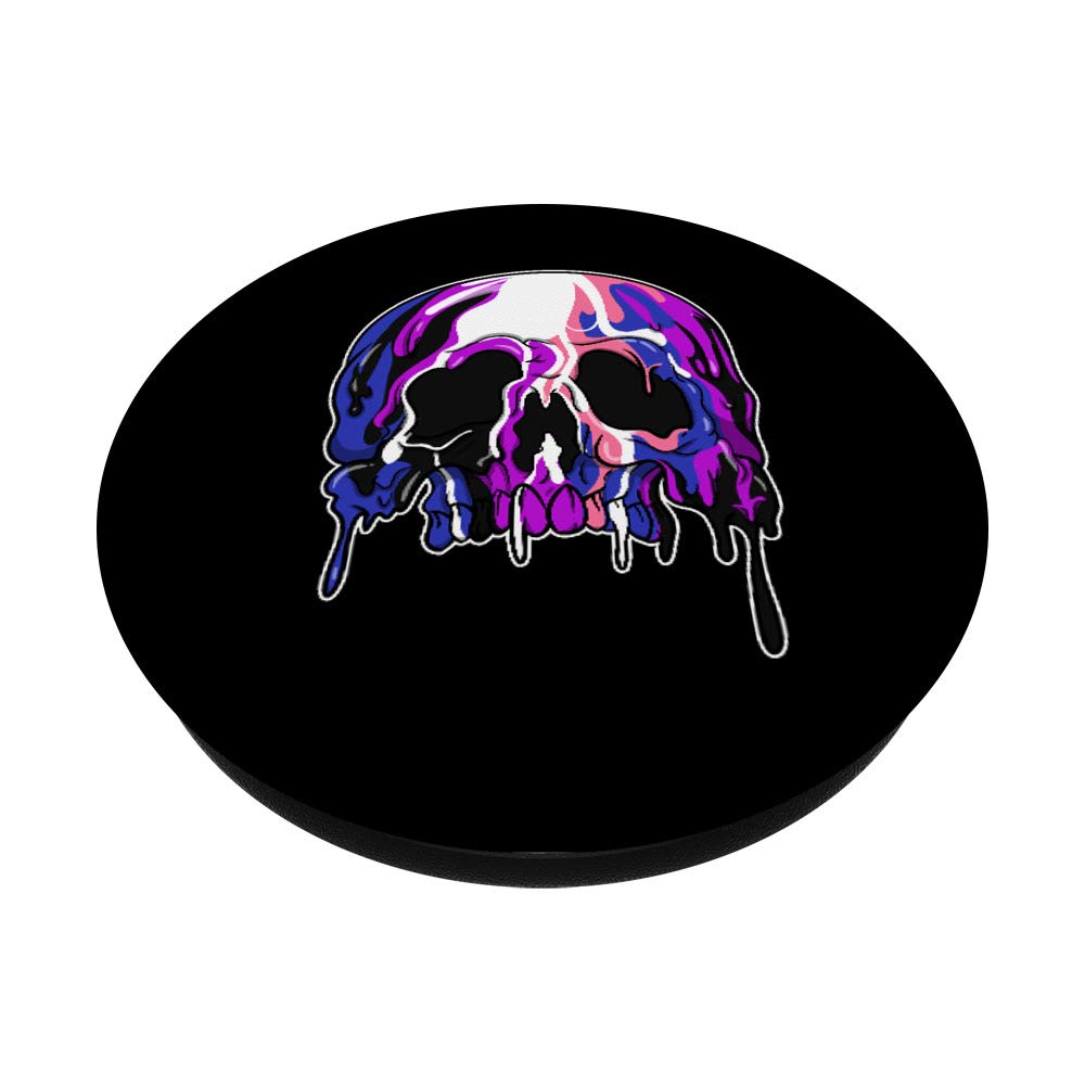 LGBTQ Pride Sugar Skull Candle Pocket PopSockets PopGrip - Swappable Phone & Tablet Grip for Genderfluid Community | Perfect for Pride Events, Phone Accessories, and LGBTQ Supporters