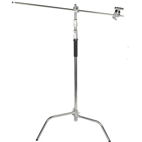 SIRUI Heavy Duty C Stand Chrome - Professional Photography & Video Lighting Stand for Studio, Film, YouTube Content Creation