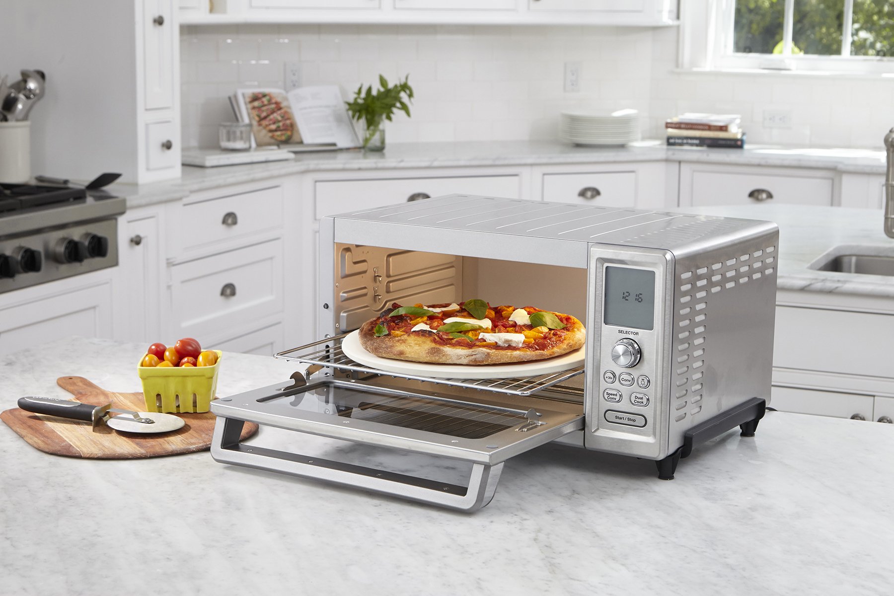 Cuisinart TOB-260N1 Convection Toaster Oven with Air Fryer Basket - Countertop 6-Slice Toaster Oven for Baking, Broiling, Roasting & Air Frying - Perfect for Small Kitchens, Dorms & RV Cooking