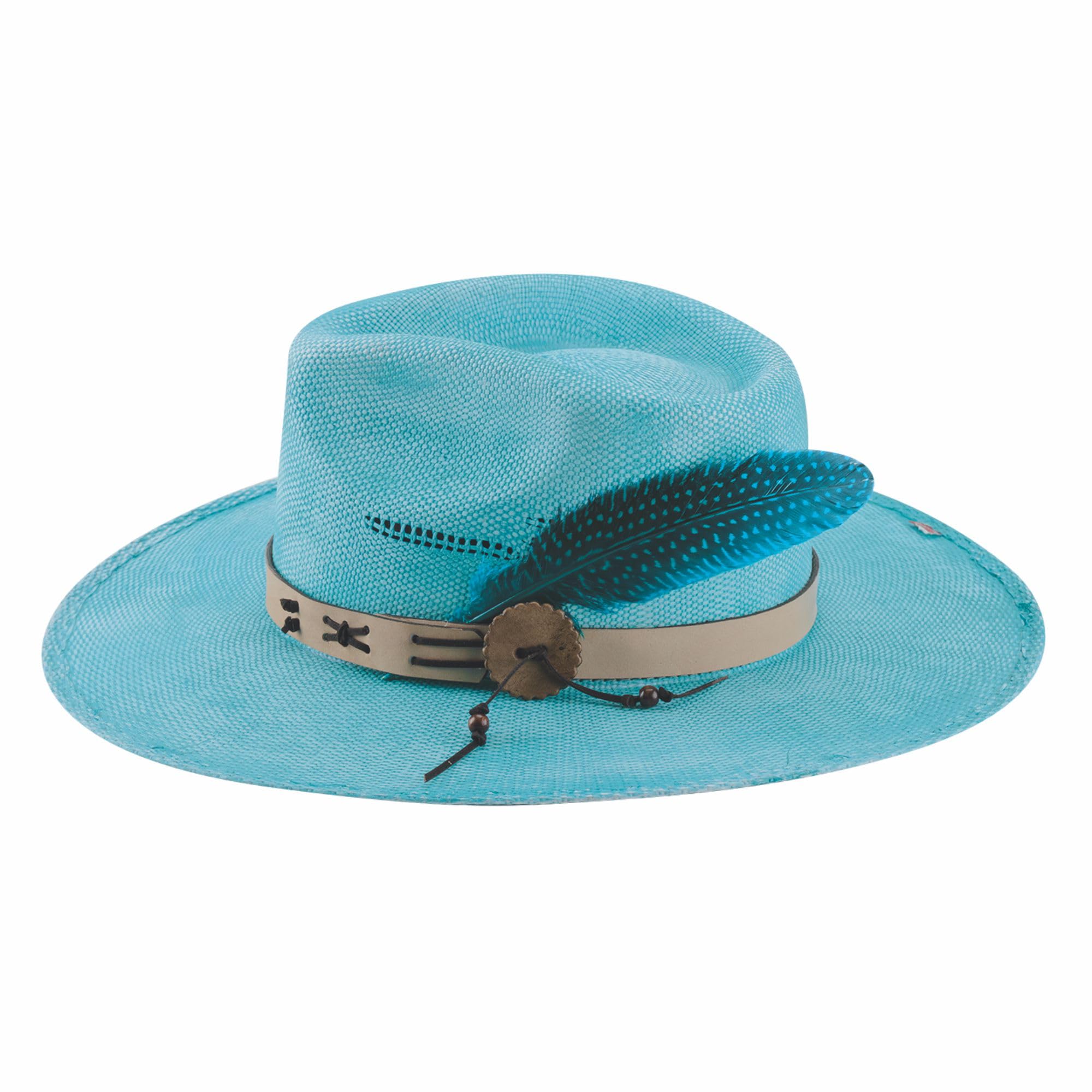 Bullhide Western Couture Chasing Summer Cowboy Turquoise Hat - Medium Size | Stylish Rodeo & Outdoor Festival Accessory for Men & Women