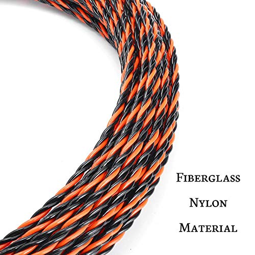 5mm Fiberglass Fish Tape Cable Puller - 16FT Electric Wire Pulling Tool for Electrical Conduit & Duct Work - Perfect for Electricians & DIY Home Wiring Projects