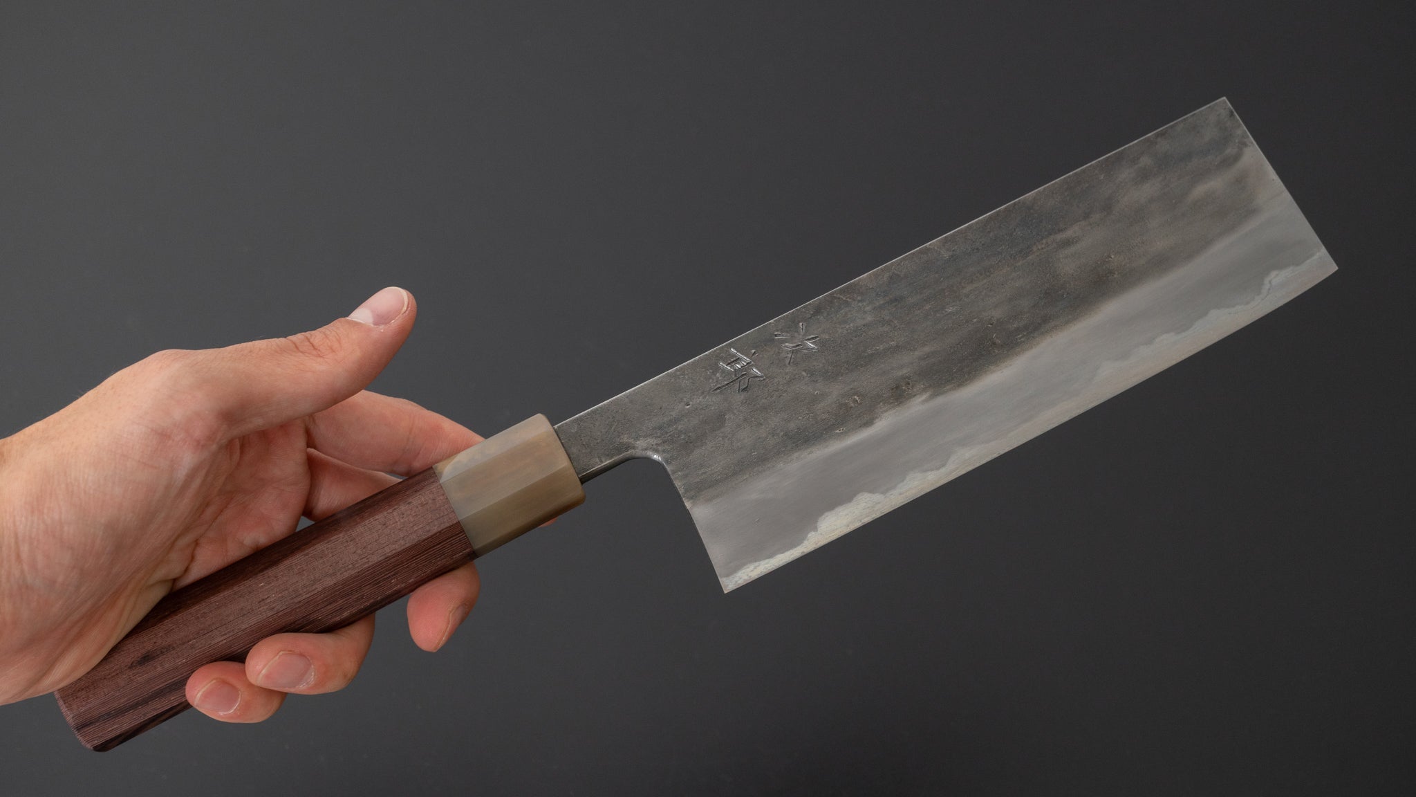 Premium Jiro Tsuchime Wa Nakiri 180mm Japanese Chef Knife with Taihei Tagayasan Handle - Perfect for Sushi, Vegetables & Precision Cutting in Professional Kitchens & Home Cooking