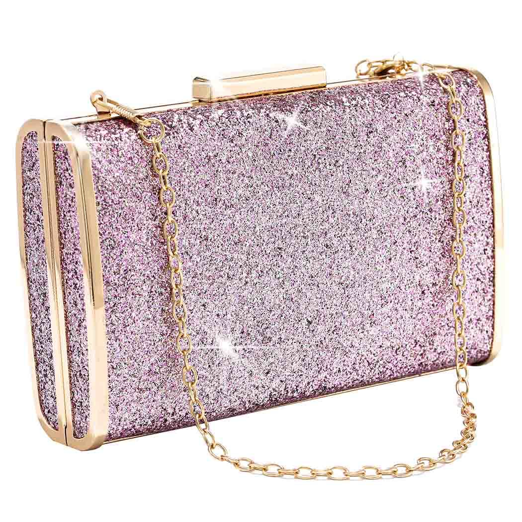 Yokawe Women's Evening Clutch Bag - Sparkly Sequin Purse for Bride, Wedding, Prom & Party - Elegant Handbag for Special Occasions & Night Out Events