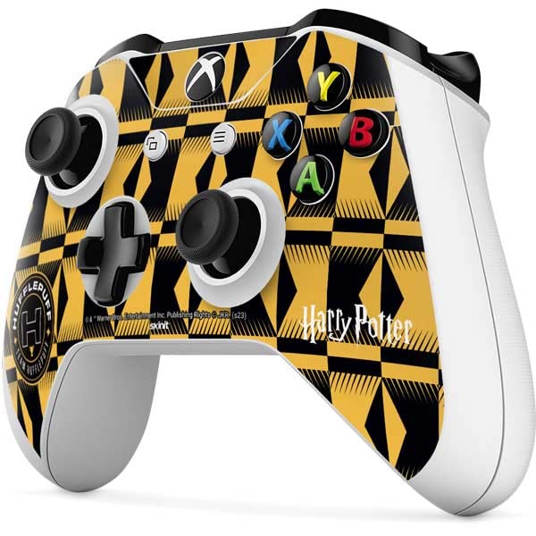 Officially Licensed Warner Bros Hufflepuff Gaming Skin for Xbox One S Controller - Custom Decal Sticker for Enhanced Grip & Style - Perfect for Gamers & Harry Potter Fans
