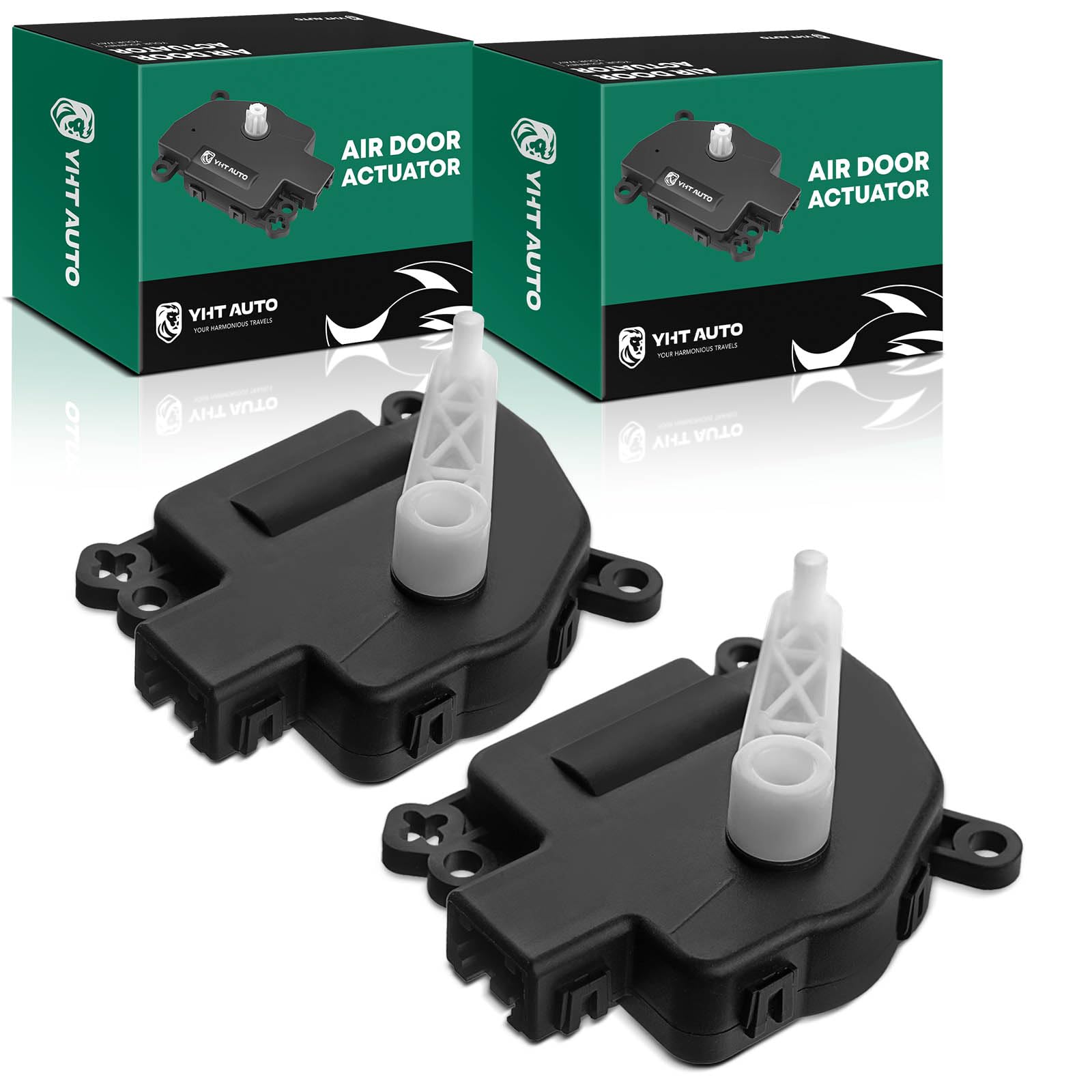 2 Pack HVAC Heater Blend Air Door Actuator & Defrost Mode Actuator - Compatible with 2005-2009 Ford Mustang - Perfect for Climate Control System Repair & Maintenance