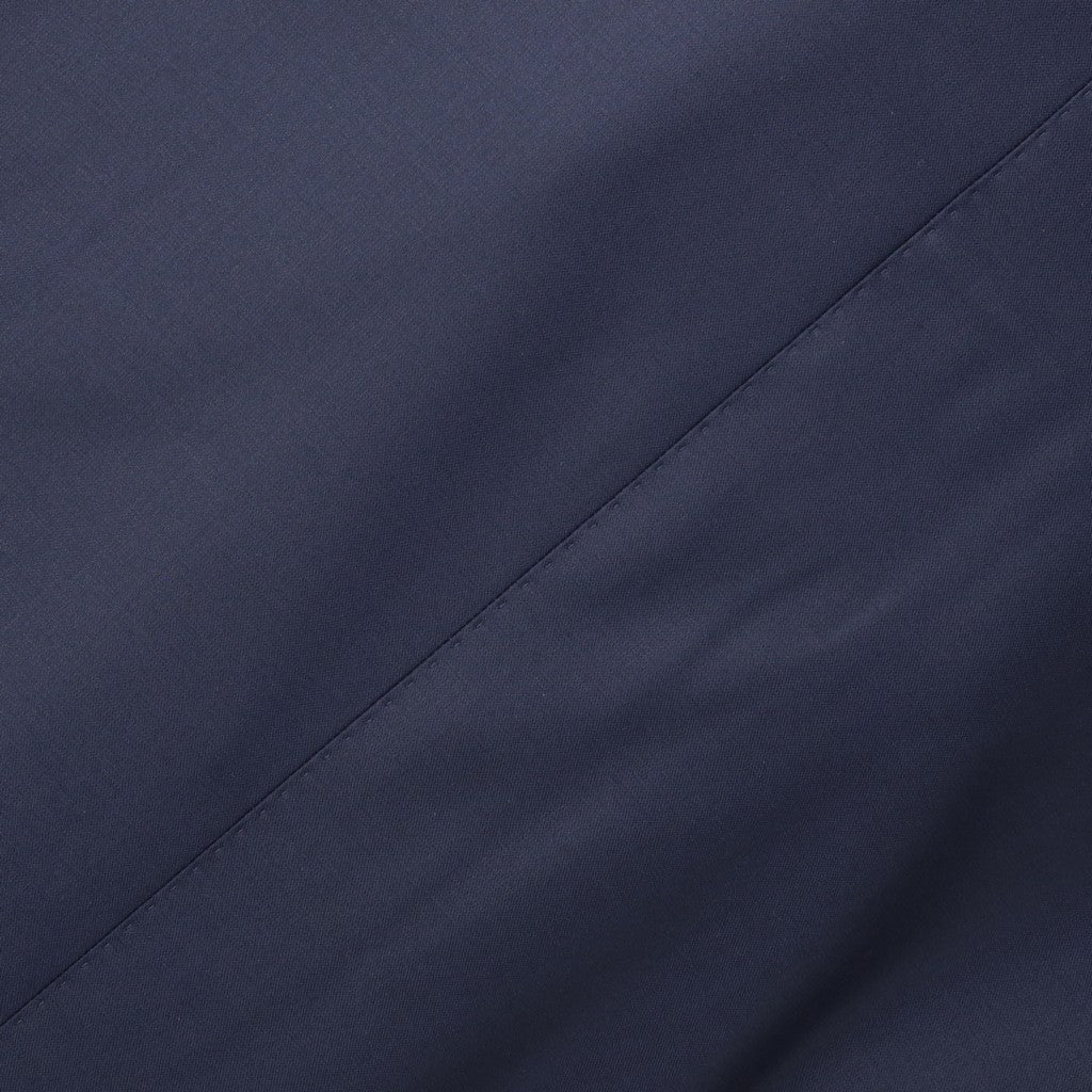 HENRY SARTORIAL Men's Navy Blue Gabardine Wool Single Breasted Suit - Classic Business Formal Wear for Office, Wedding & Special Occasions
