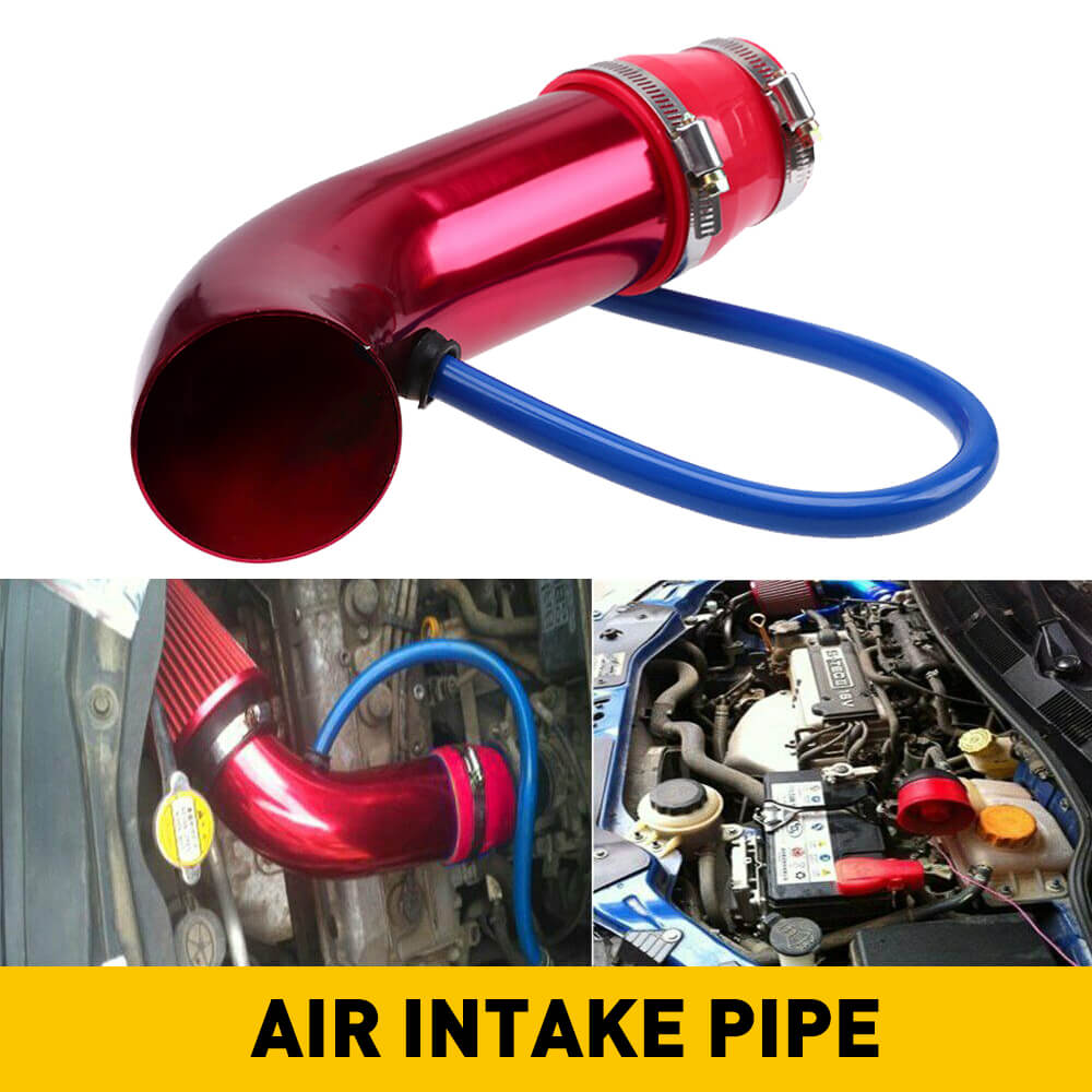 Universal 76mm/63mm Aluminum Alloy Cold Air Intake Pipe Kit - High Performance Car Air Filter Induction Flow Hose for Improved Engine Efficiency | Perfect for Racing, Off-Road & Daily Driving