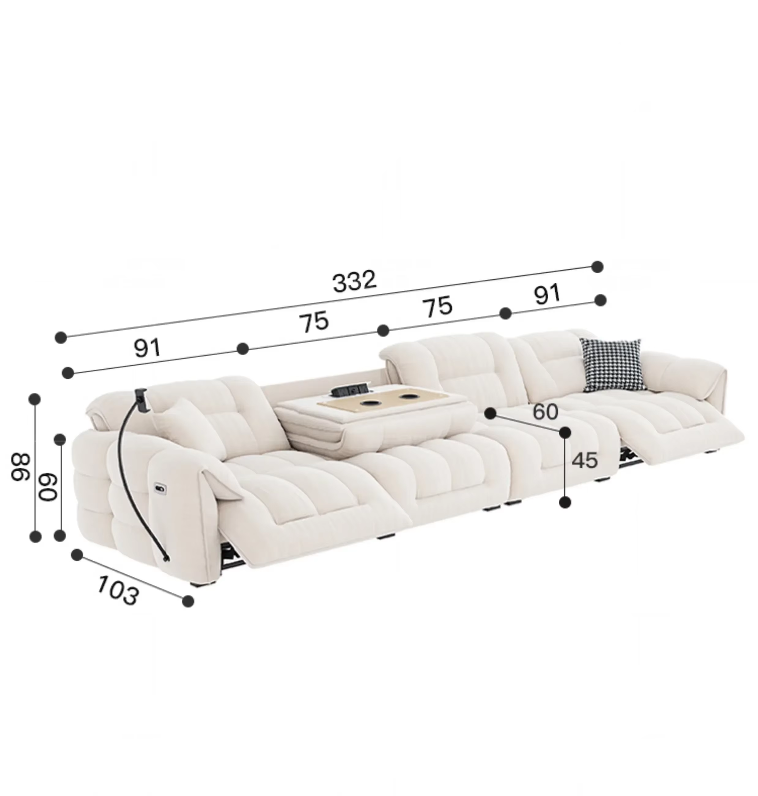 Luxury Electric Recliner Sofa Set - Premium Comfort, Modern Design & Remote Control for Living Room, Home Theater & Office Relaxation