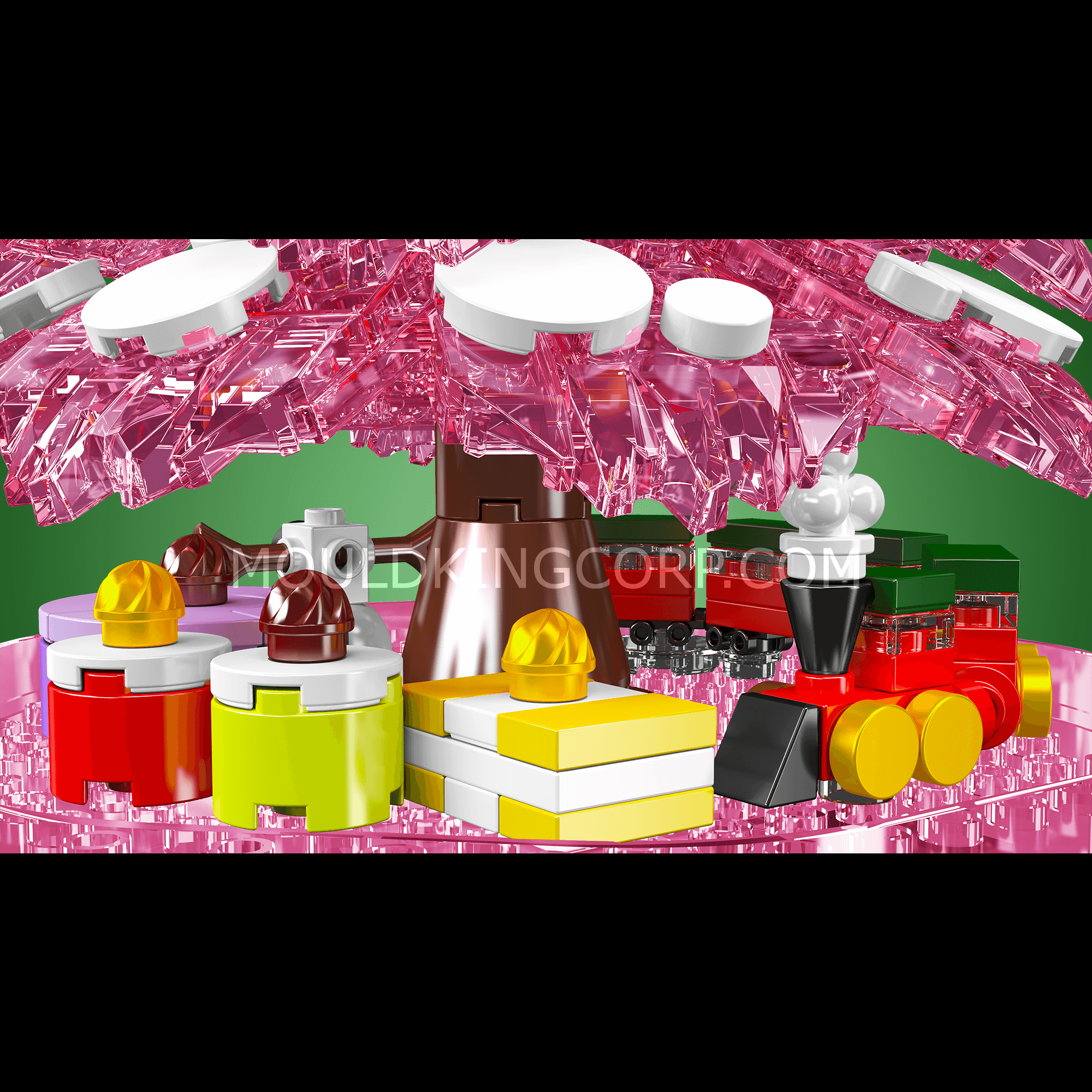 Mould King 10090 Christmas Tree Music Box Building Set - 688 PCS DIY Holiday Decoration for Home, Office & Gift Giving | Fun Christmas Activity for Kids & Adults