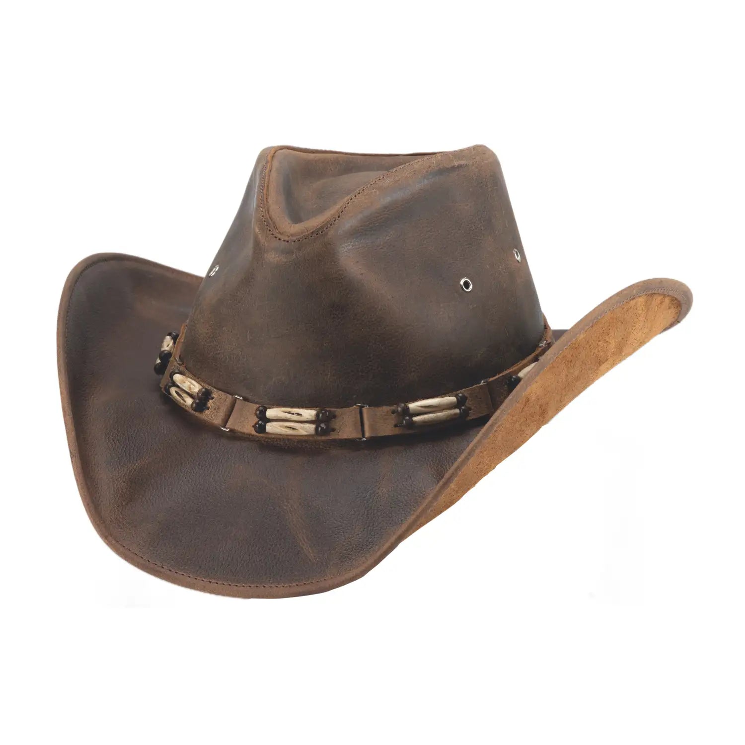 Bullhide Bozeman Genuine Leather Cowboy Hat for Men - Western Style Rancher Hat for Outdoor, Rodeo & Country Music Events