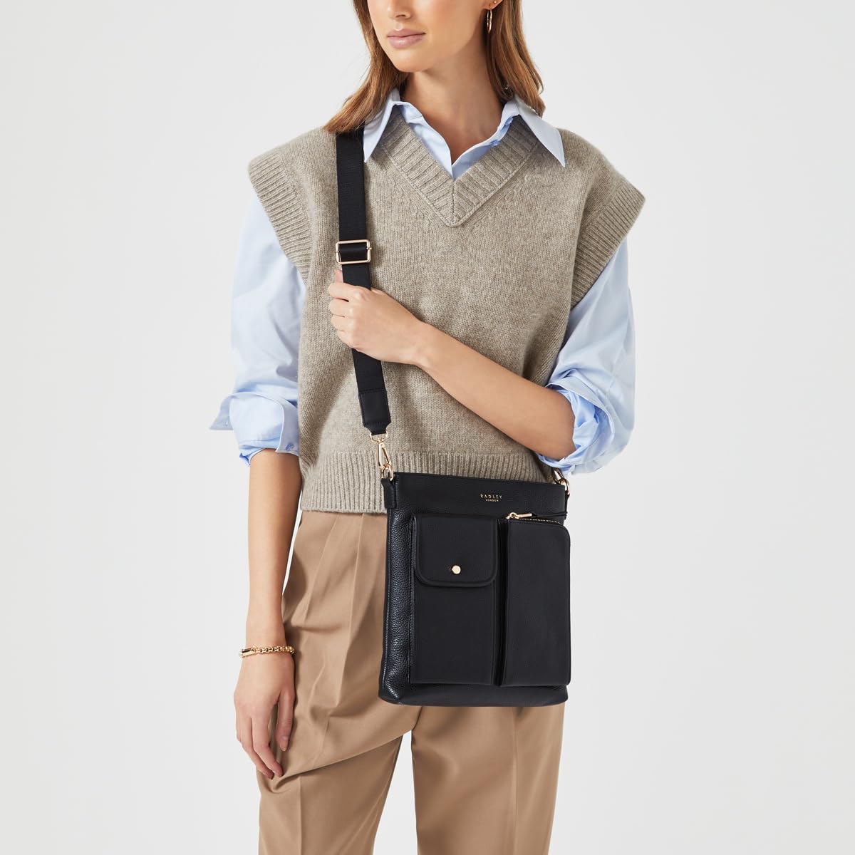 RADLEY London Selby Crescent Small Ziptop Crossbody Bag for Women - Stylish & Compact Purse for Everyday Use, Travel, and Shopping
